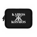 Kairos Kosmos BLACK Laptop Sleeve — Minimalist Monogram Protective Case