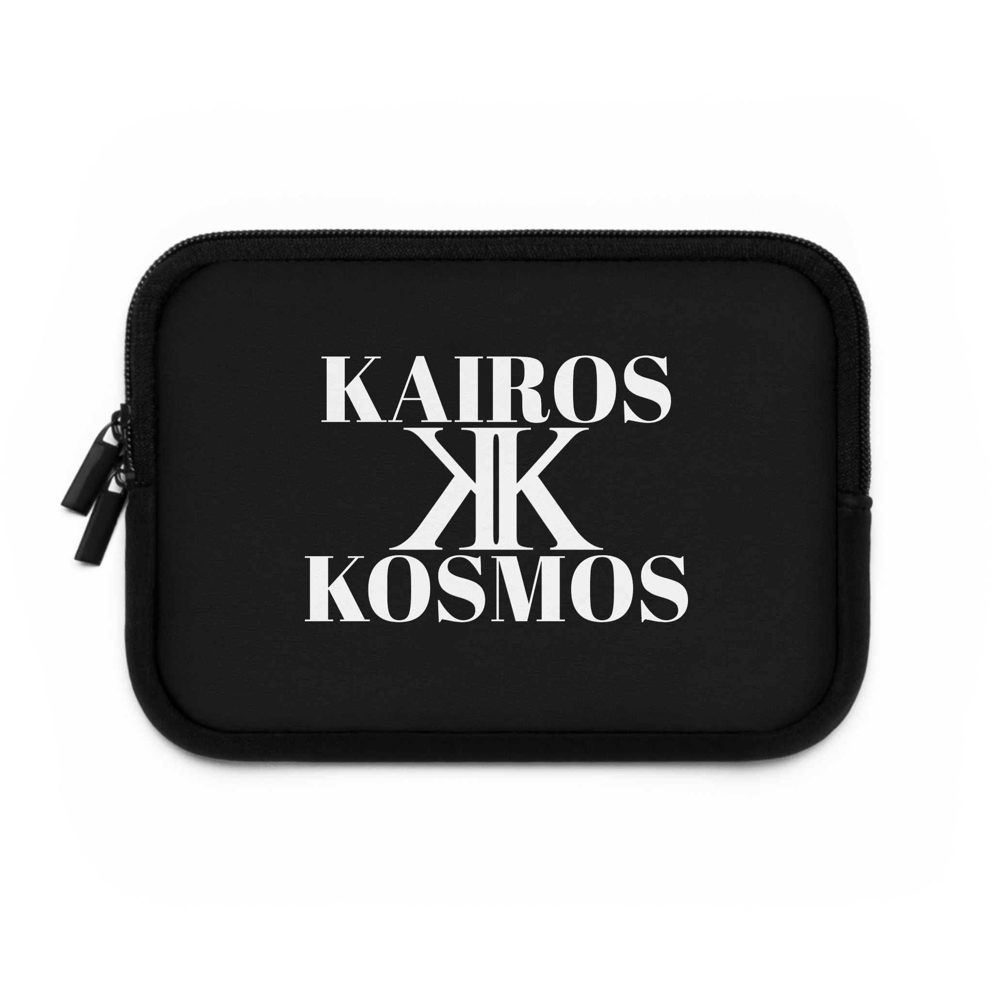 Kairos Kosmos BLACK Laptop Sleeve — Minimalist Monogram Protective Case