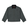 Embroidered Duck Cloth Work Jacket — Durable Brown Carpenter/Workwear Coat
