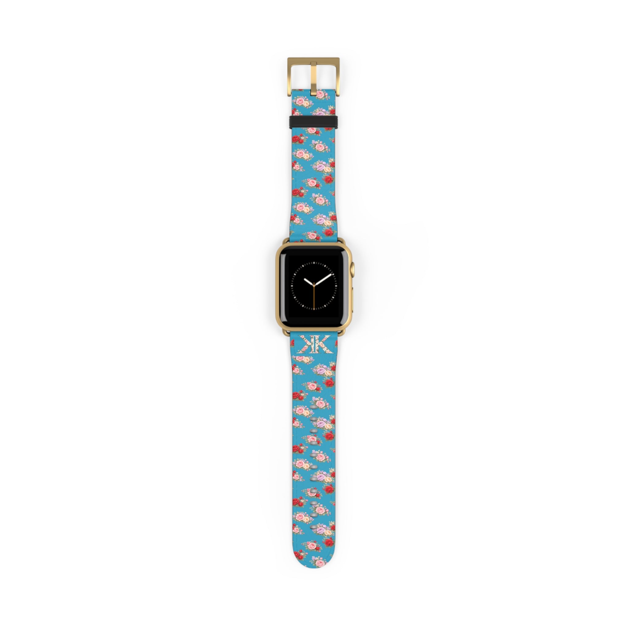 Anthos Collection Turquoise Floral Vintage Watch Band — Apple Watch Strap