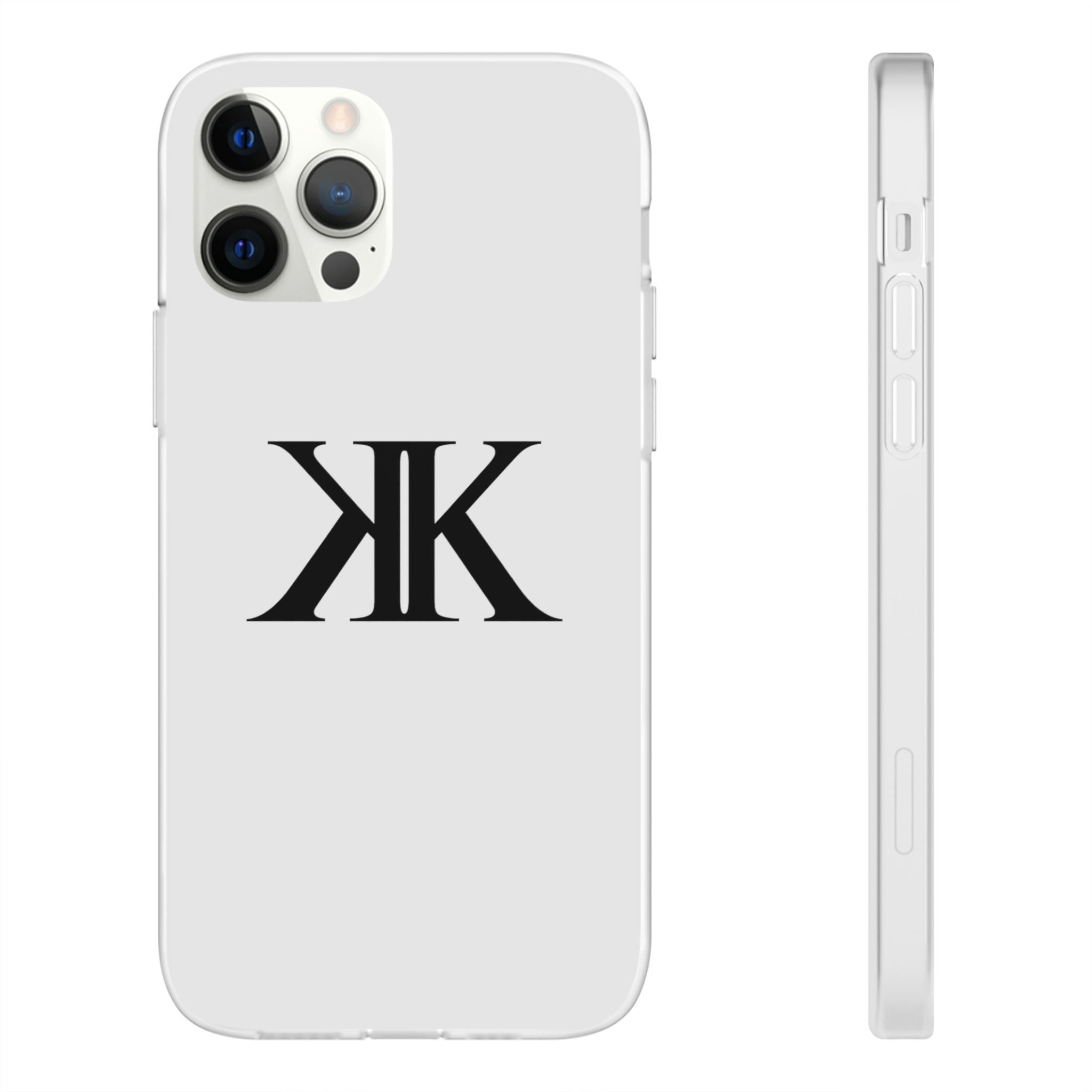 Monogram KK Phone Case — Minimalist Black Logo Flexi Case