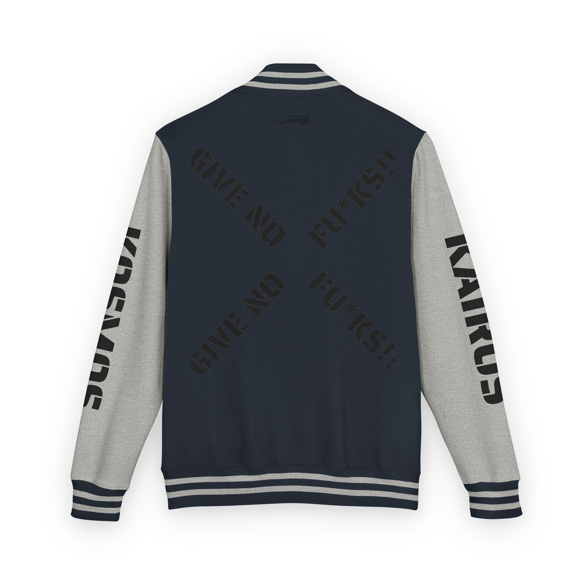 Letterman Jacket — "Give No Fu*ks" Bold Varsity Bomber