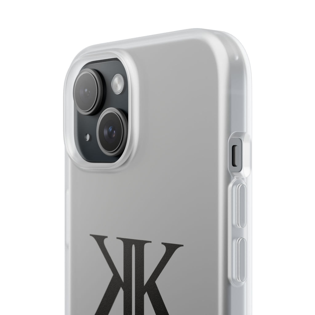 Monogram KK Phone Case — Minimalist Black Logo Flexi Case
