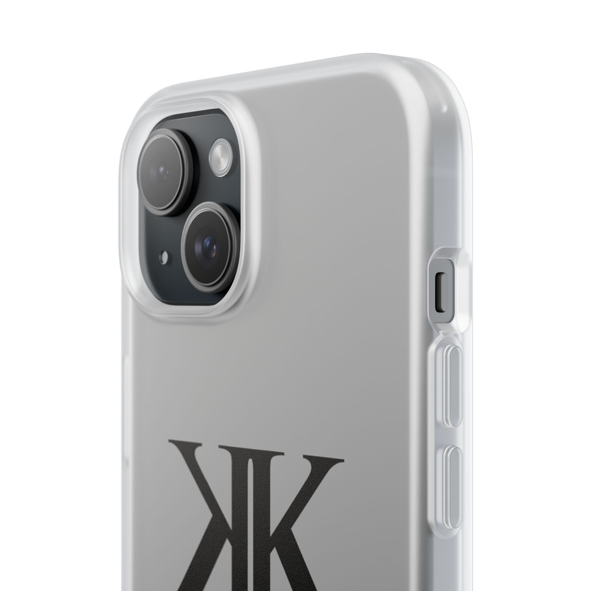 Monogram KK Phone Case — Minimalist Black Logo Flexi Case