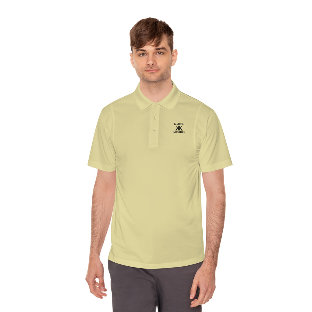 Classic Men’s Sport Polo — Minimalist Kairos Kosmos Logo Chest Shirt