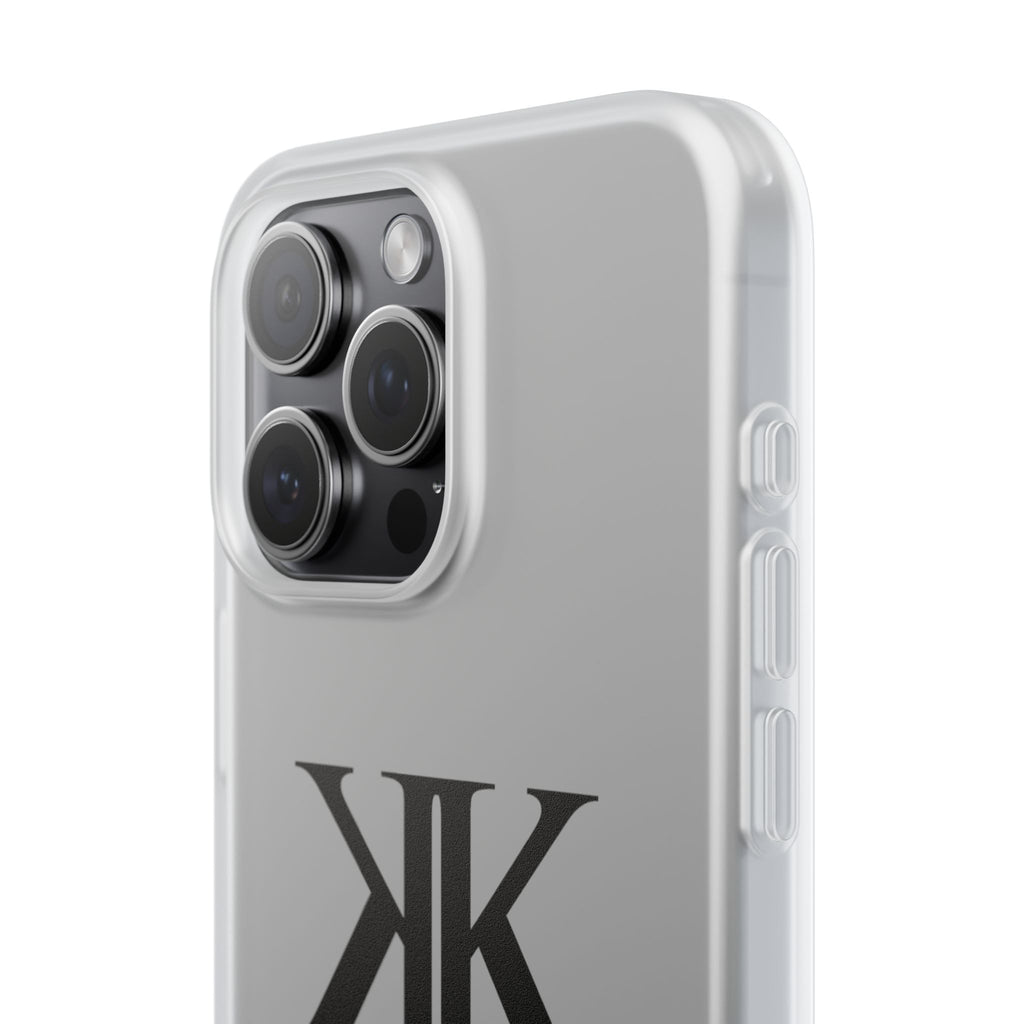 Monogram KK Phone Case — Minimalist Black Logo Flexi Case