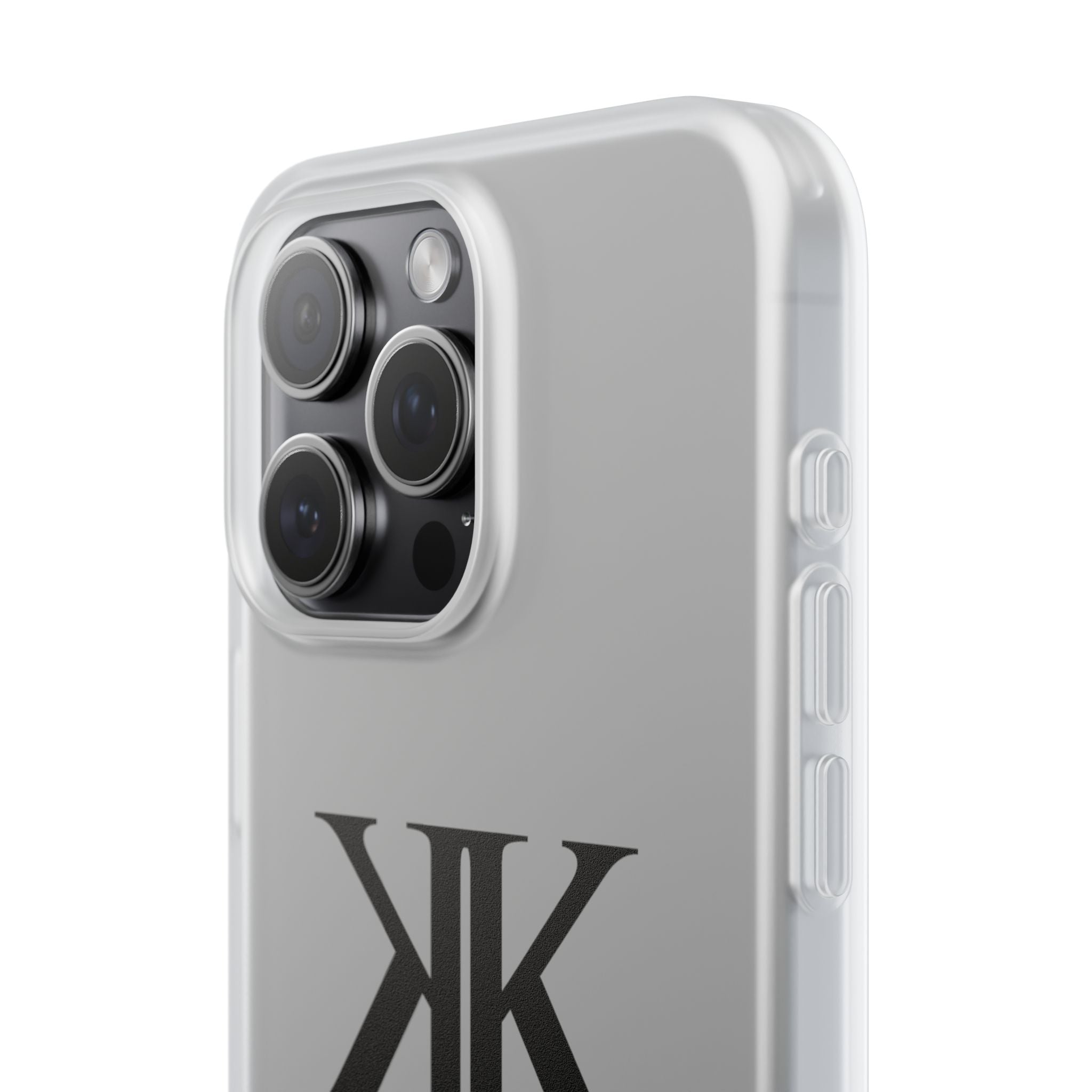 Monogram KK Phone Case — Minimalist Black Logo Flexi Case