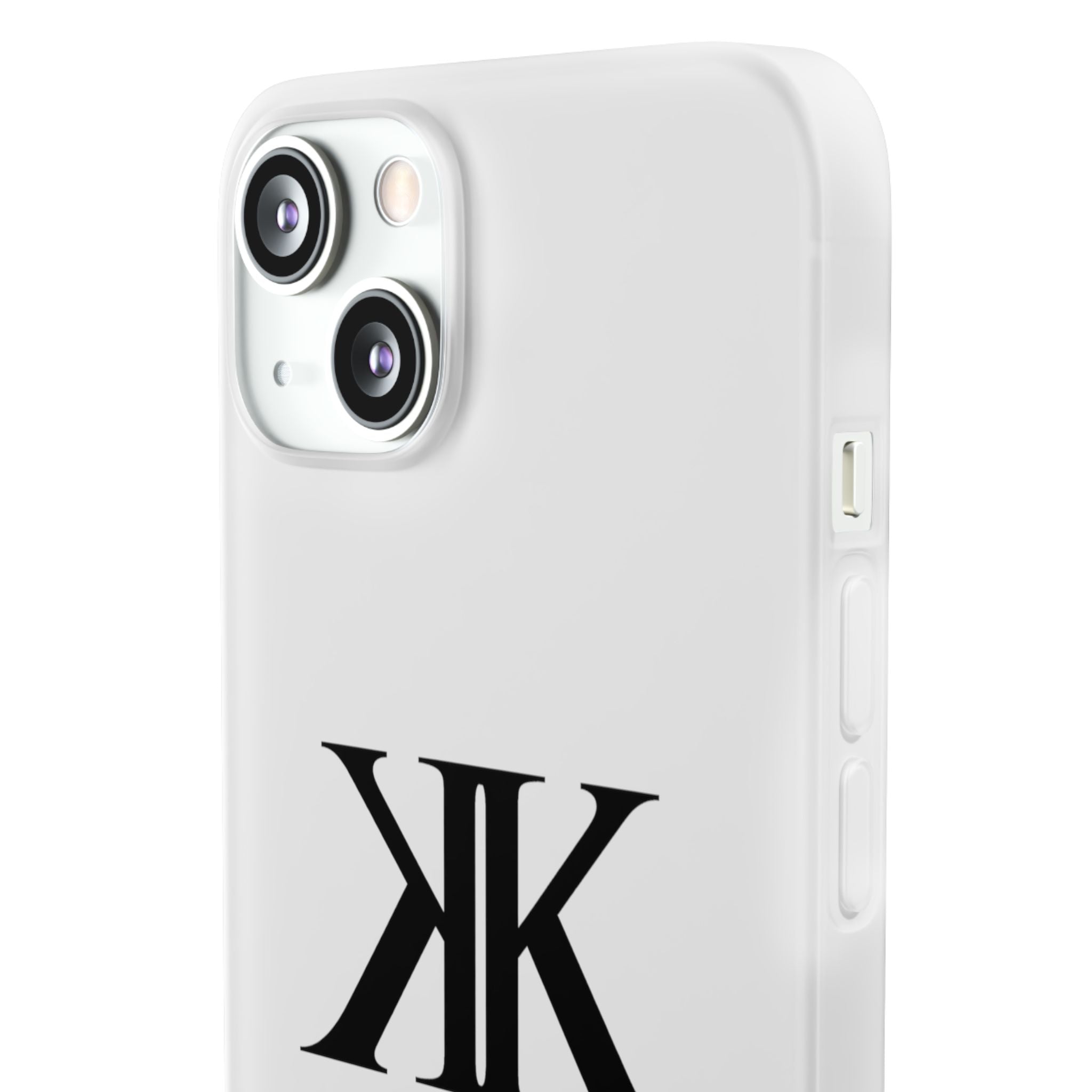 Monogram KK Phone Case — Minimalist Black Logo Flexi Case