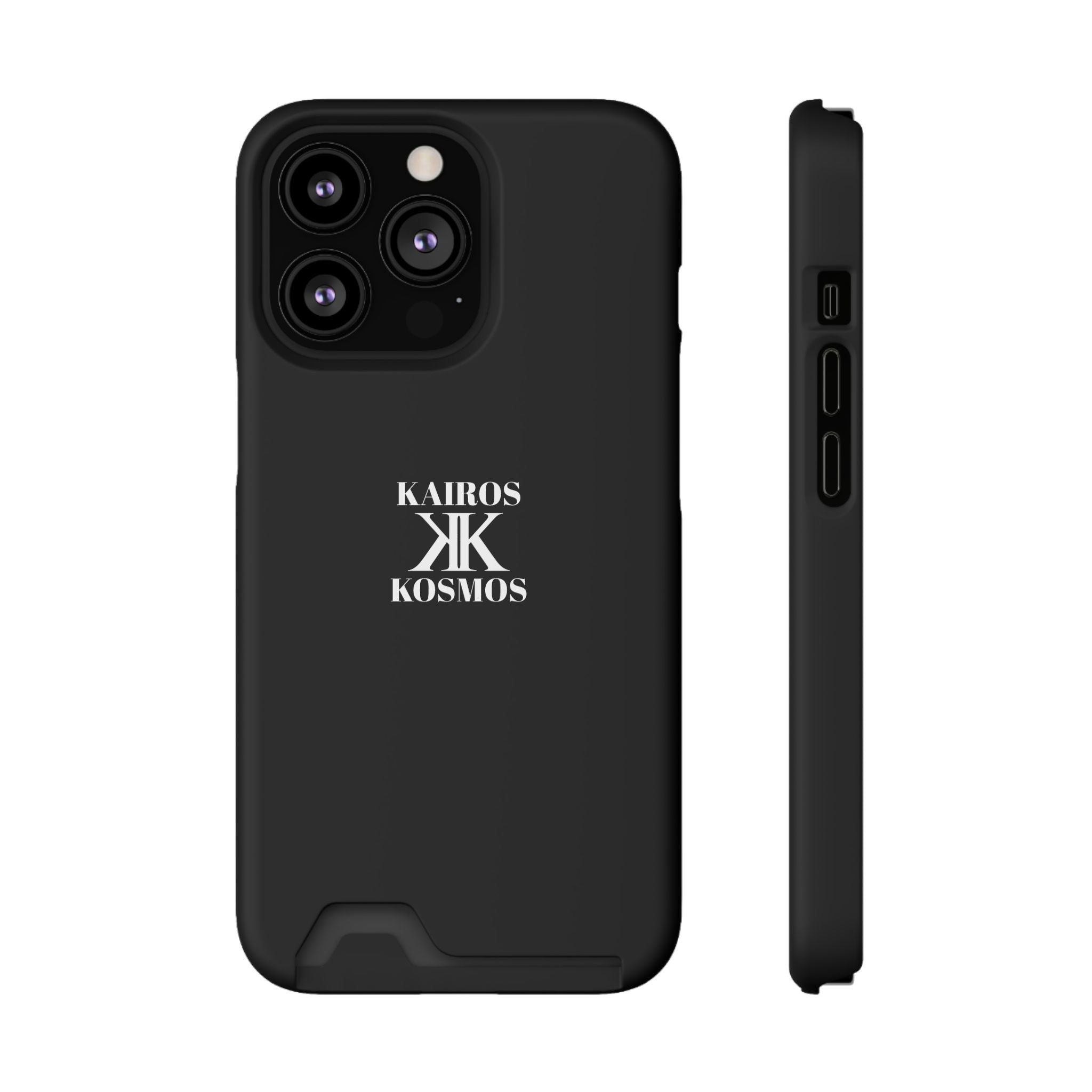 Kairos Kosmos BLACK Cardholder Phone Case — Slim Protective Wallet Case