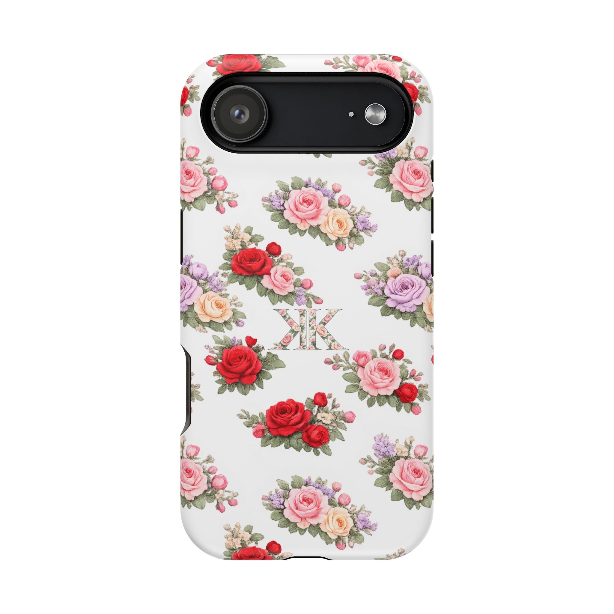 Anthos Collection Vintage Floral Rose Pattern Magnetic Impact-Resistant Phone Case