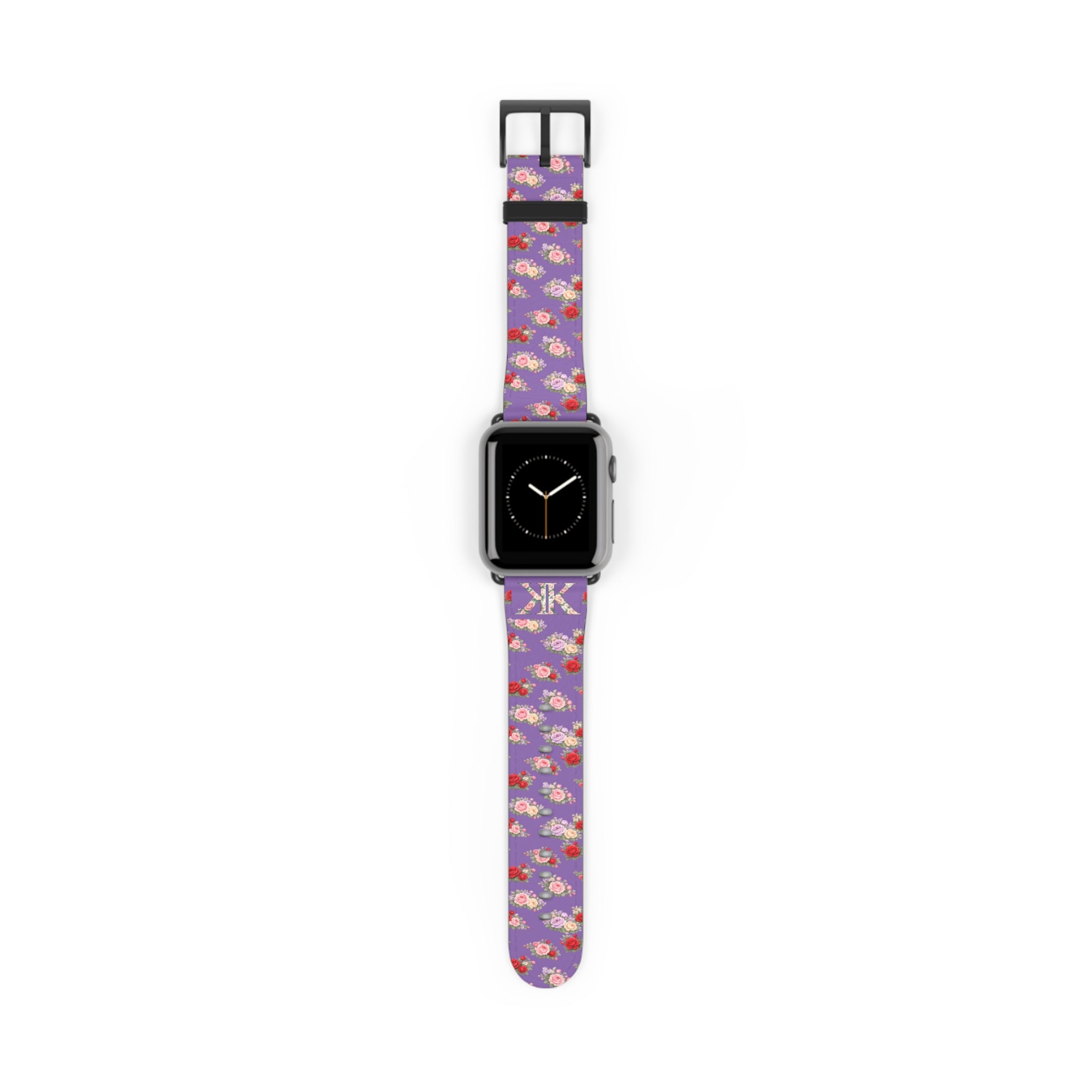 Anthos Collection Light Purple Floral Vintage Watch Band —  Apple Watch Strap