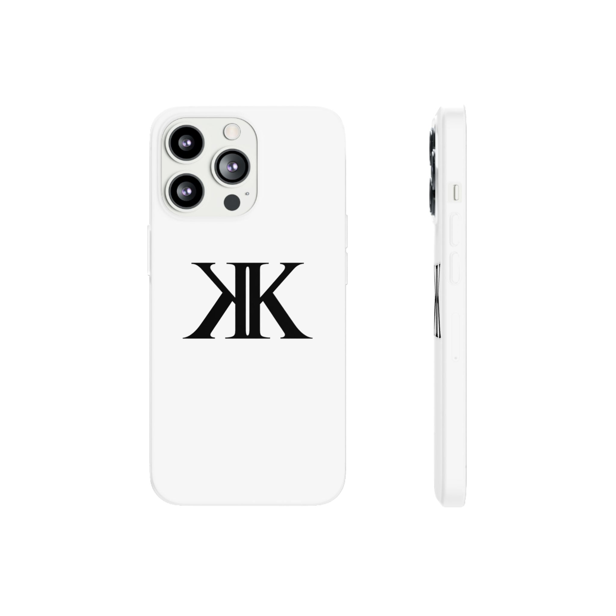 Monogram KK Phone Case — Minimalist Black Logo Flexi Case