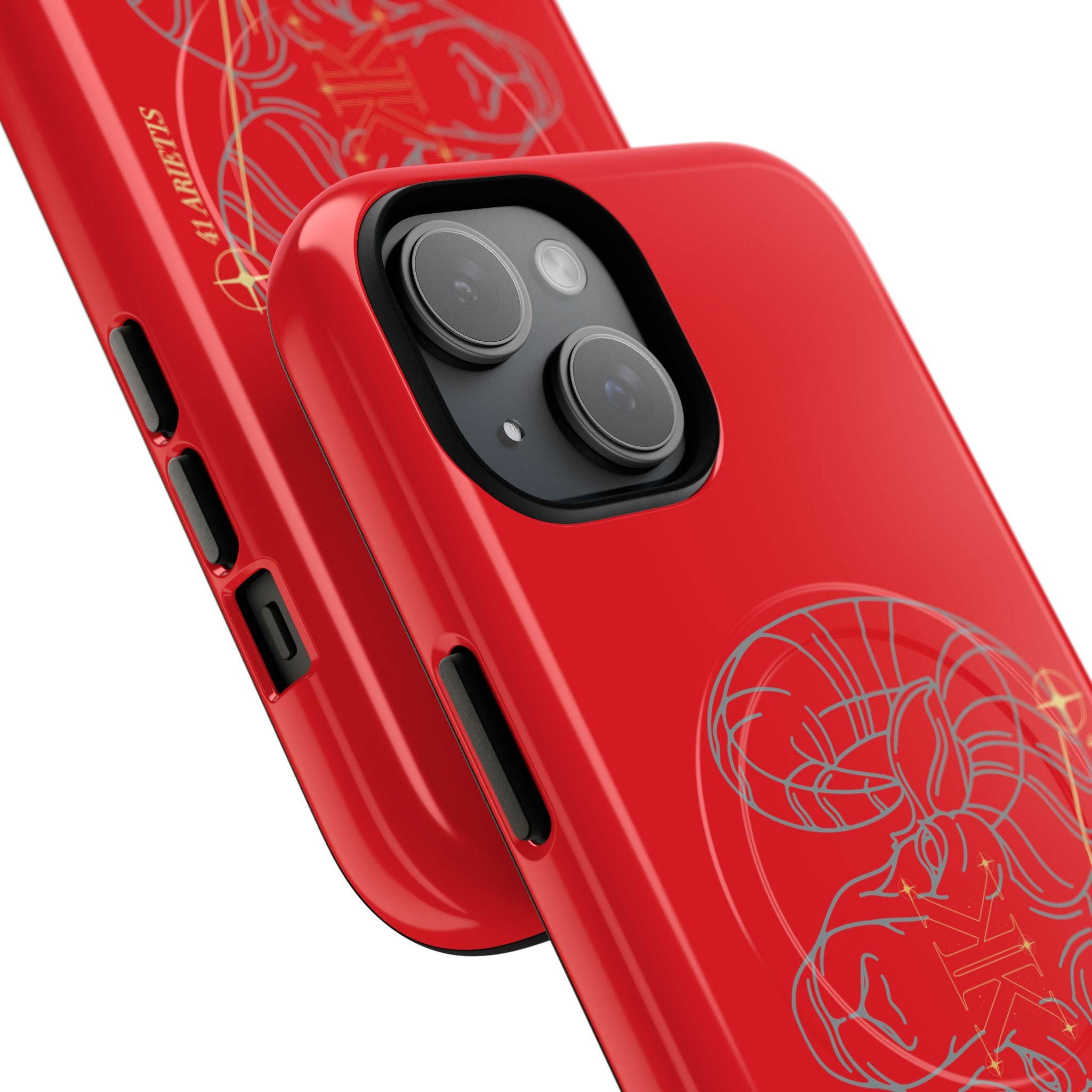 Aether Collection RED Aries Tough Magnetic Phone Case — Minimal Zodiac Design