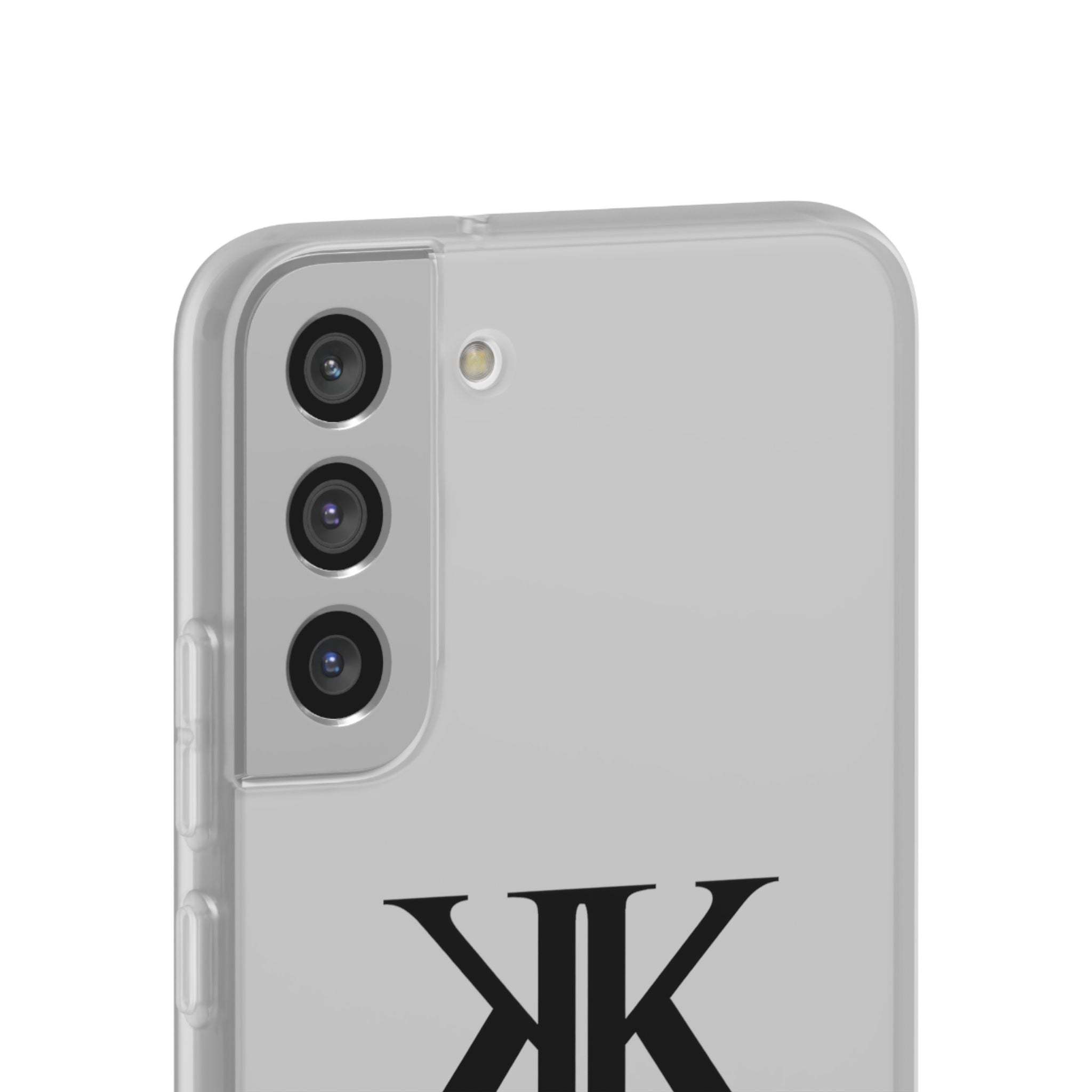 Monogram KK Phone Case — Minimalist Black Logo Flexi Case