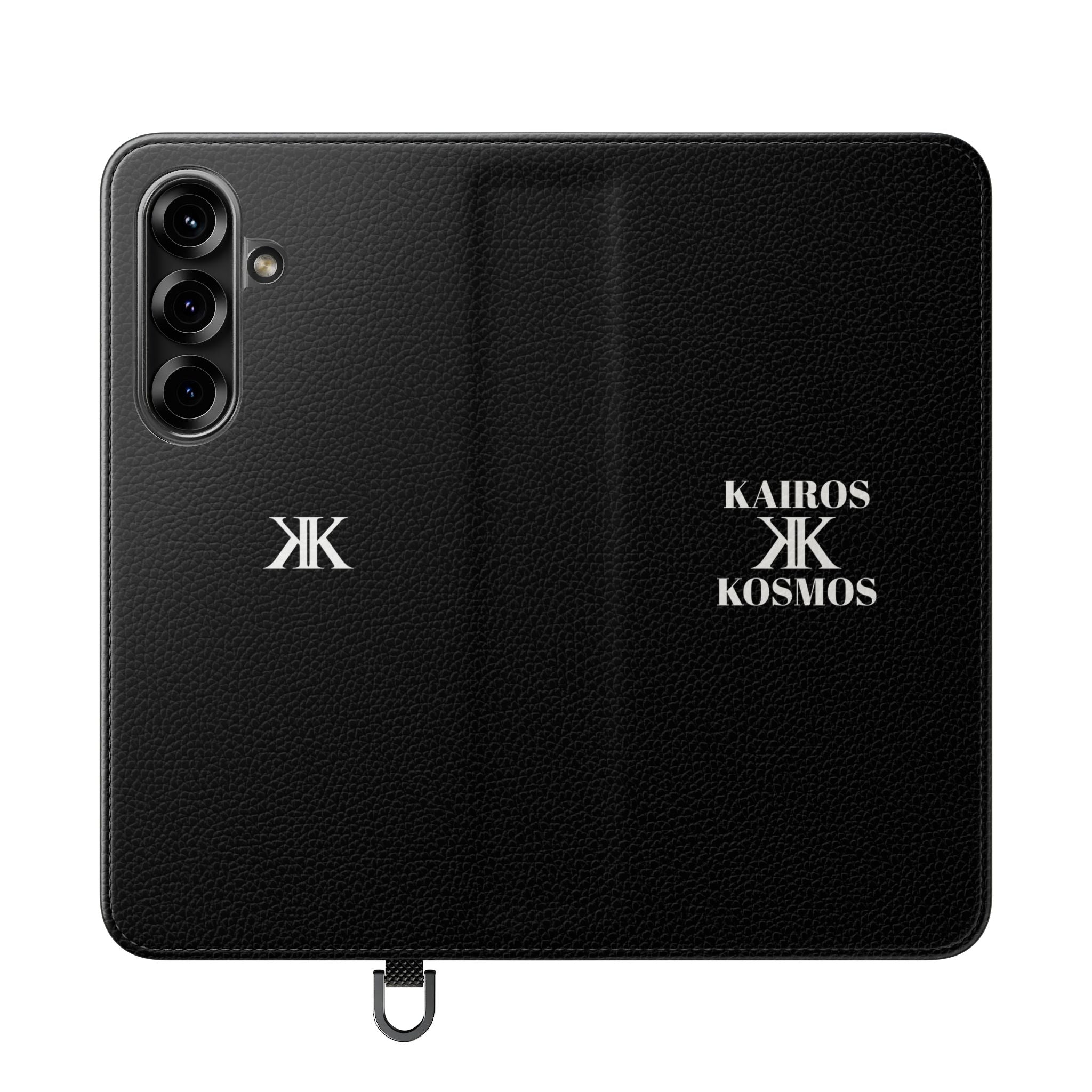 Kairos Kosmos Logo BLACK Flip Phone Case