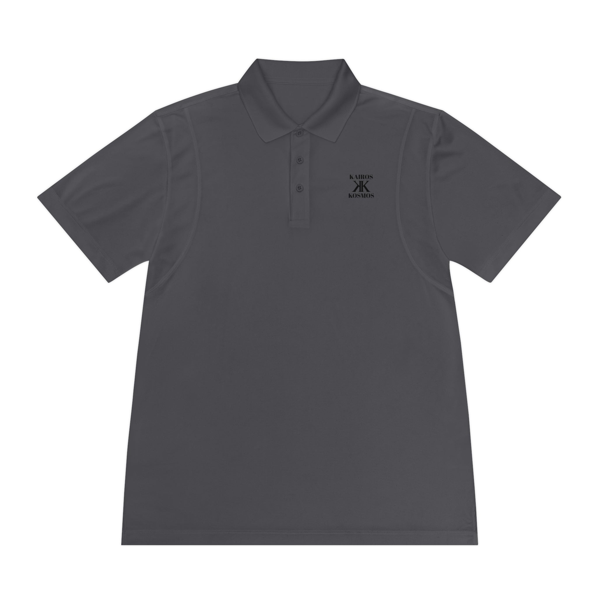 Classic Men’s Sport Polo — Minimalist Kairos Kosmos Logo Chest Shirt