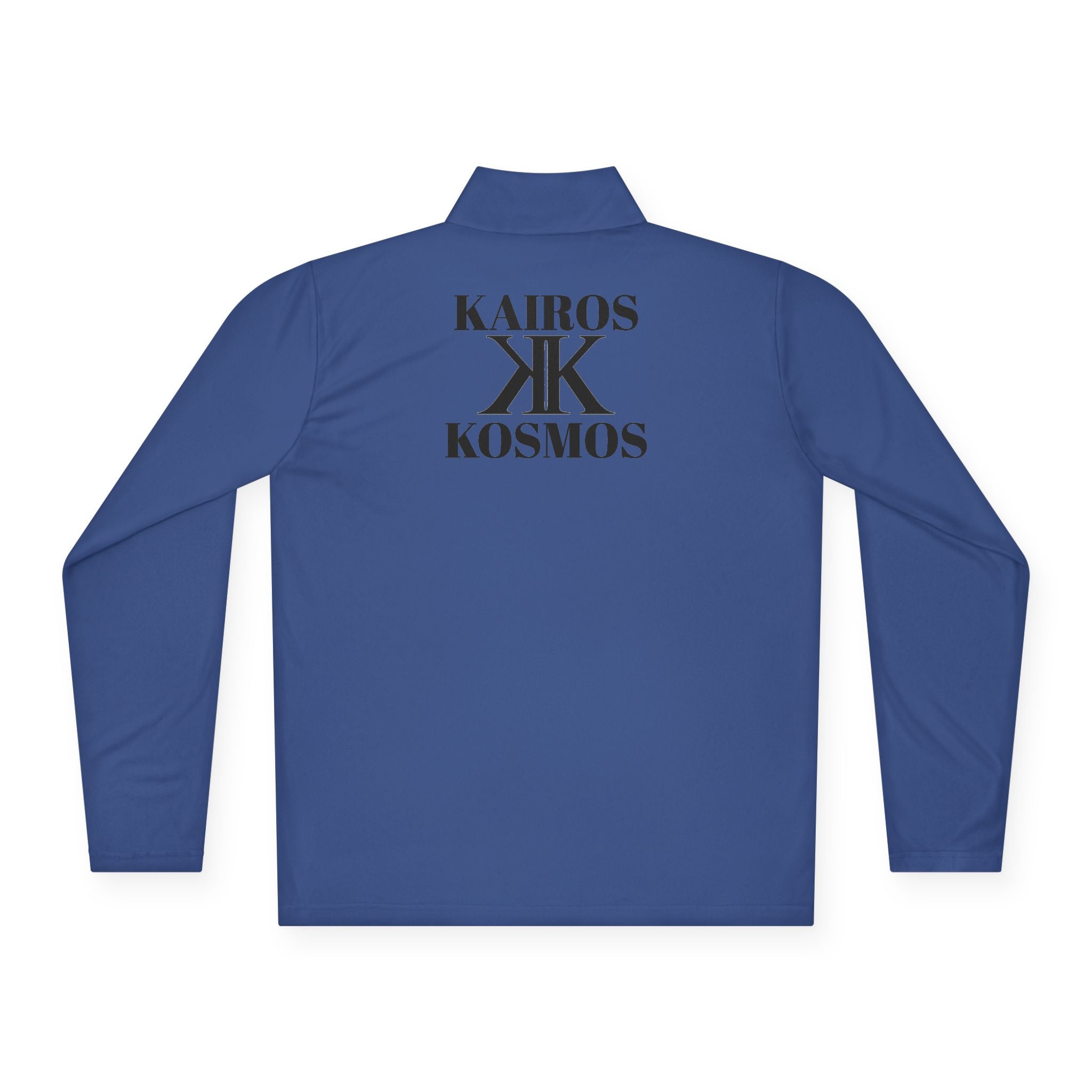 Quarter-Zip Pullover — Minimal Black KK Logo Athletic Pullover