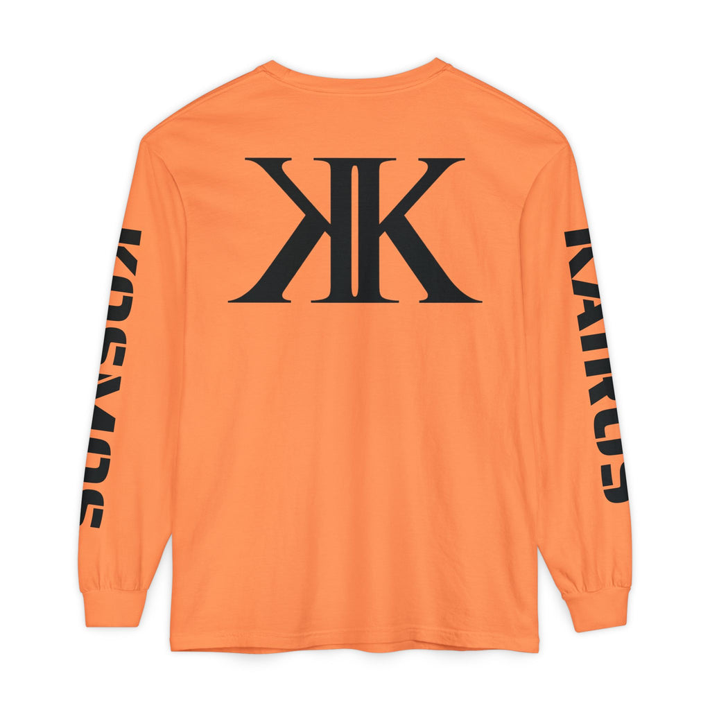 KOSMOS Monogram Uni-Sex Long Sleeve Tee — Bold Black Logo Sleeve Shirt