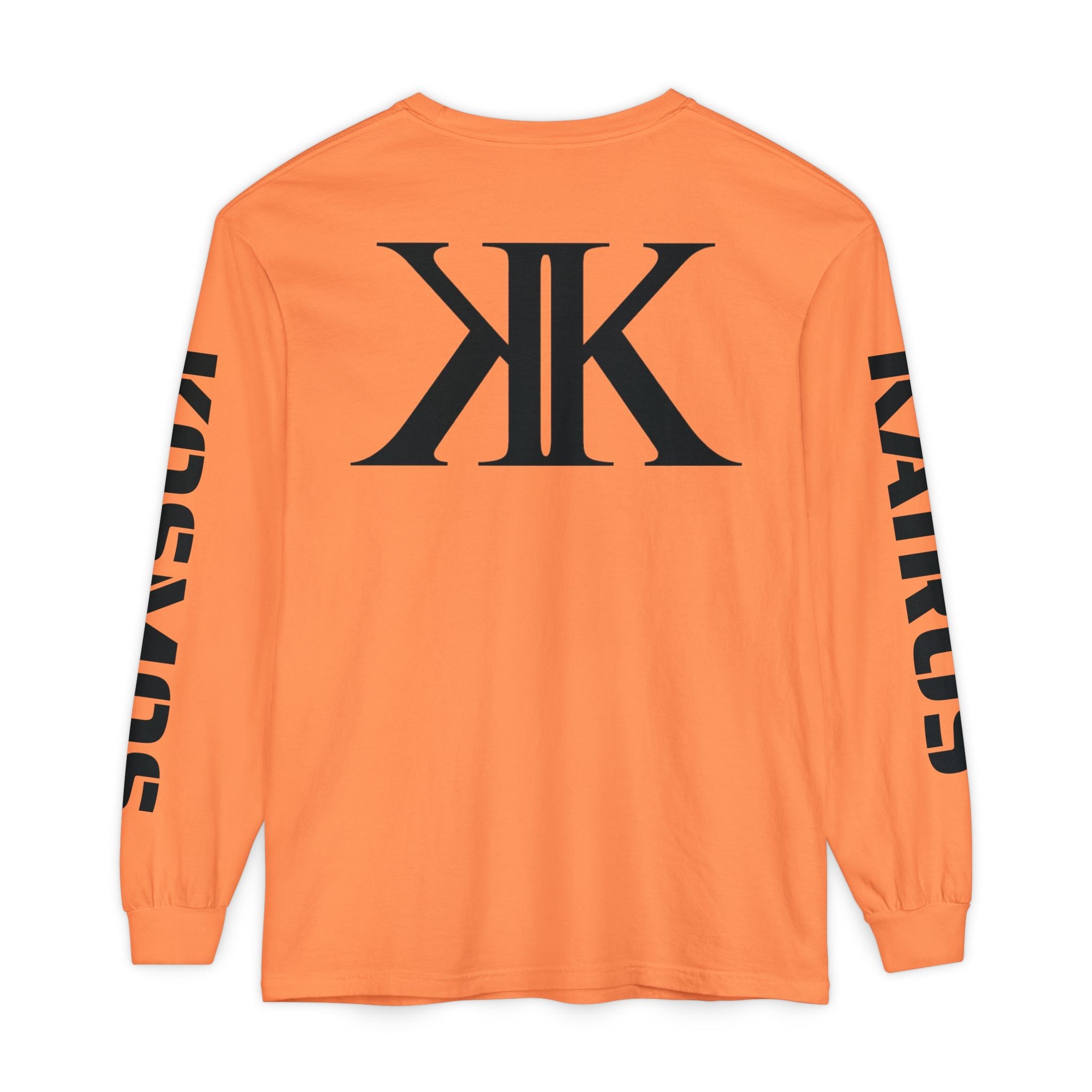 KOSMOS Monogram Uni-Sex Long Sleeve Tee — Bold Black Logo Sleeve Shirt