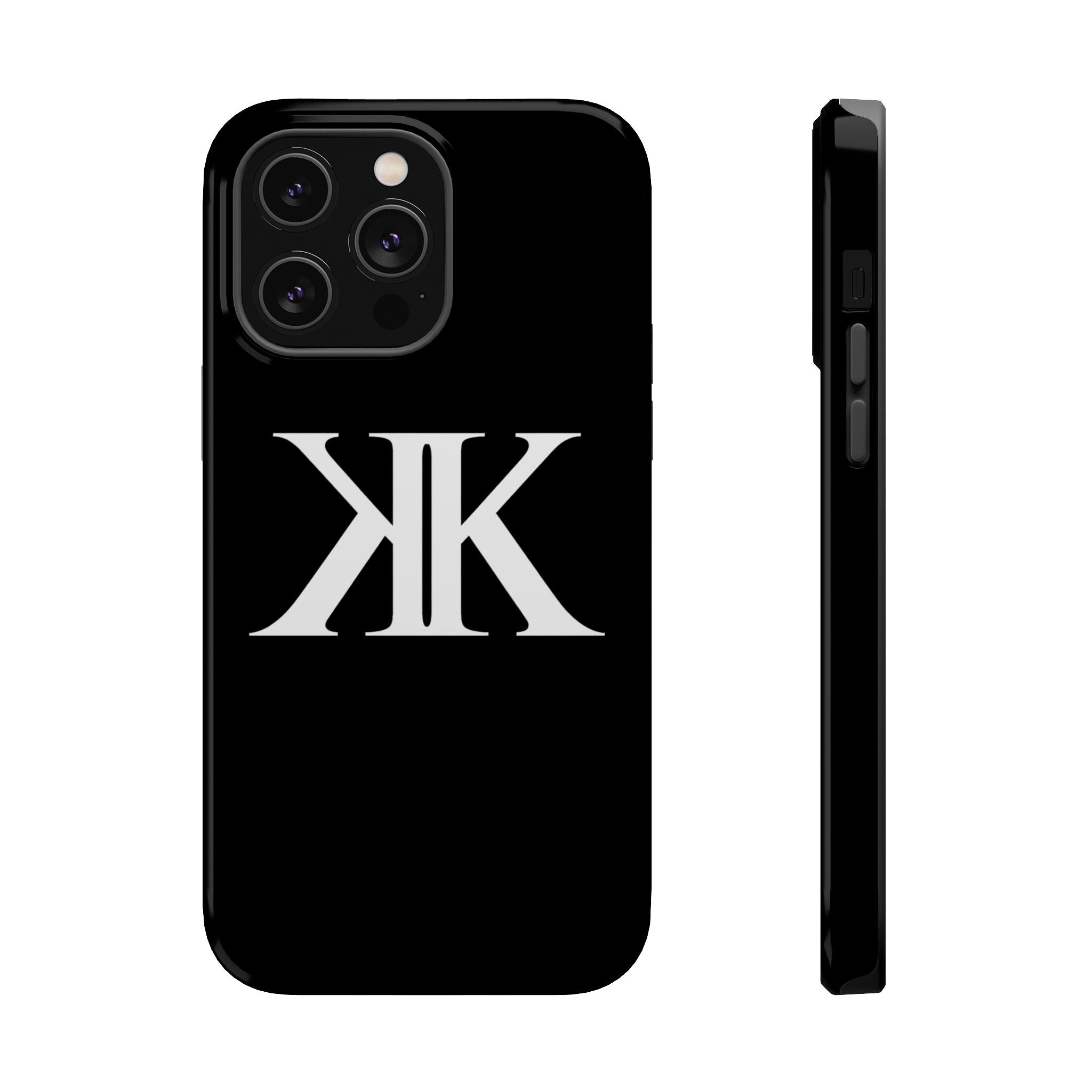 Magnetic Impact-Resistant BLACK Case with Bold KK Monogram