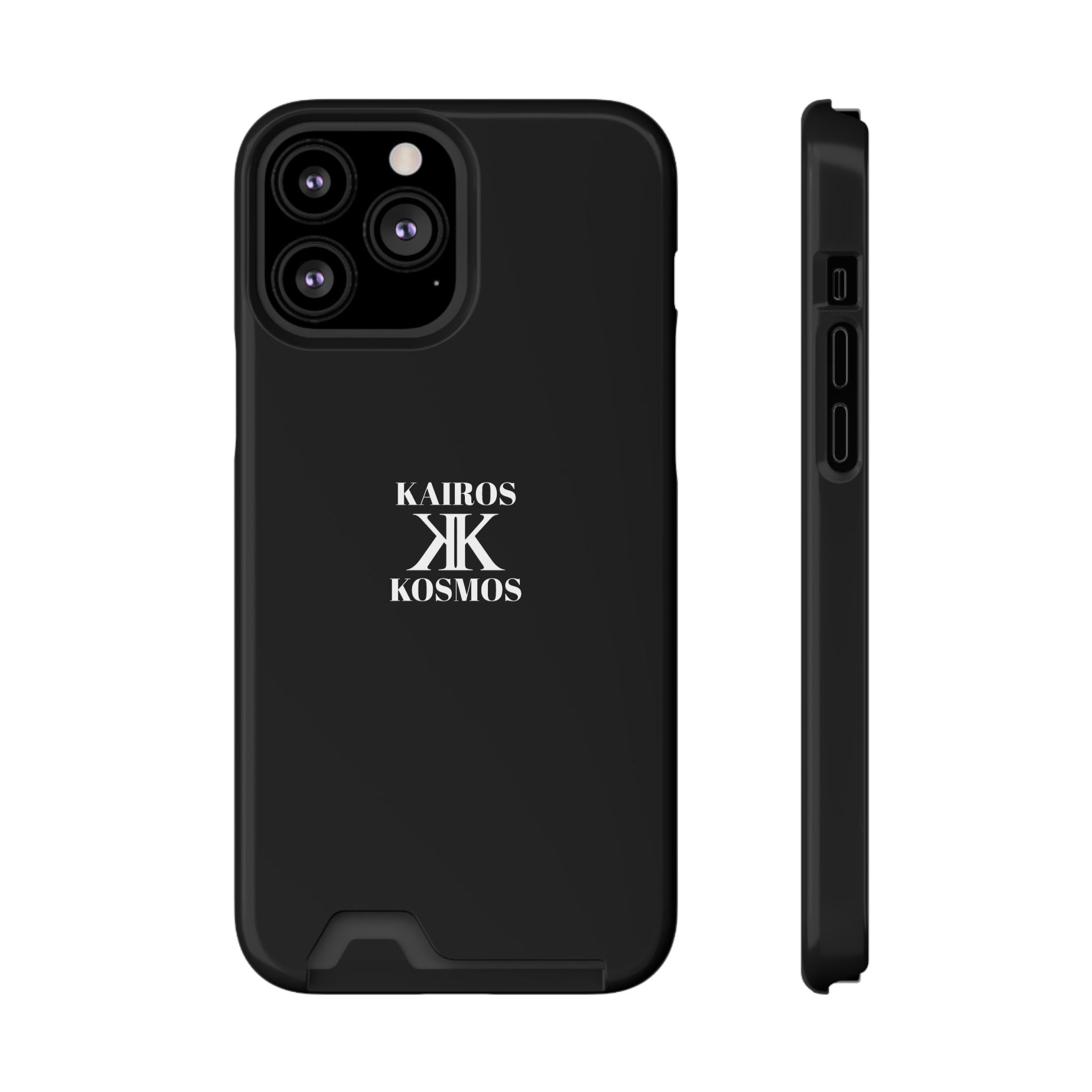 Kairos Kosmos BLACK Cardholder Phone Case — Slim Protective Wallet Case
