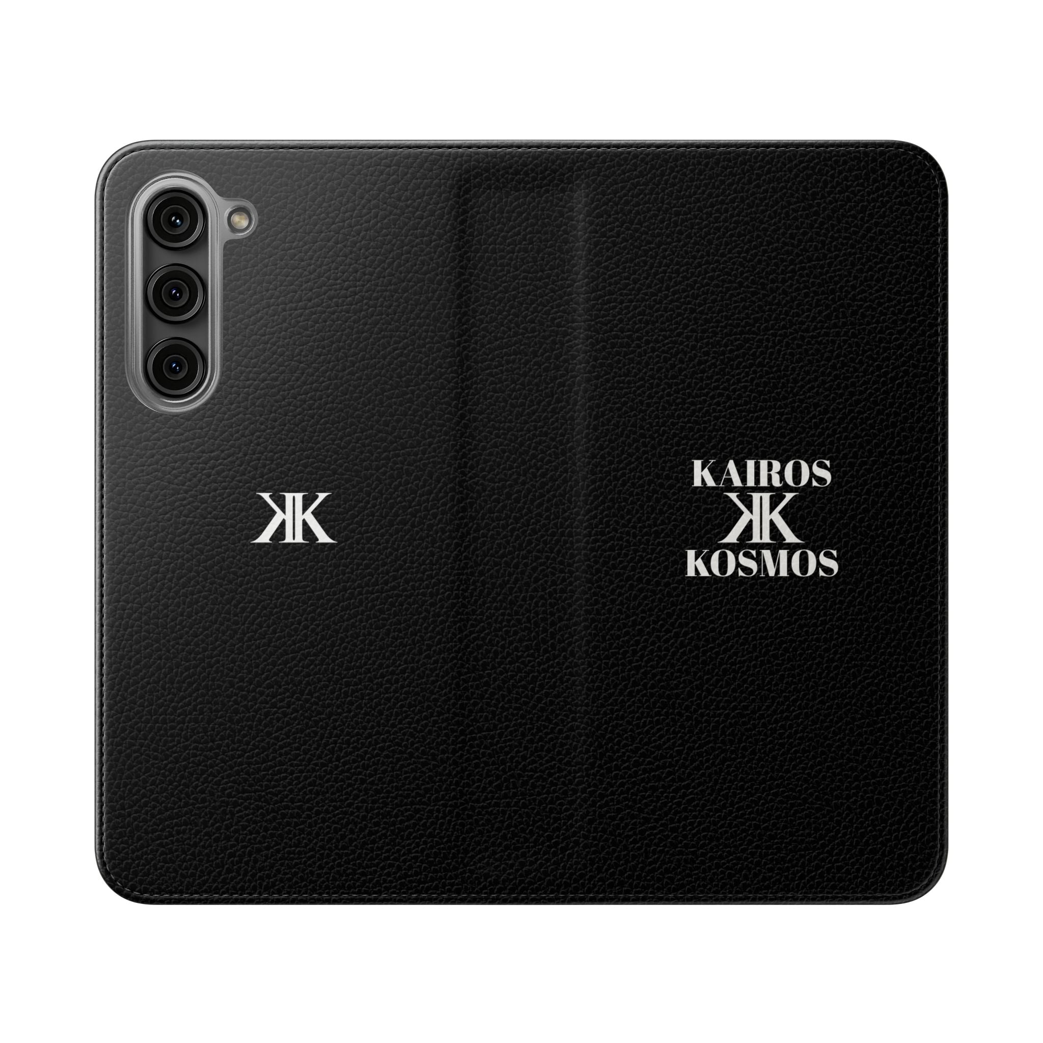Kairos Kosmos Logo BLACK Flip Phone Case