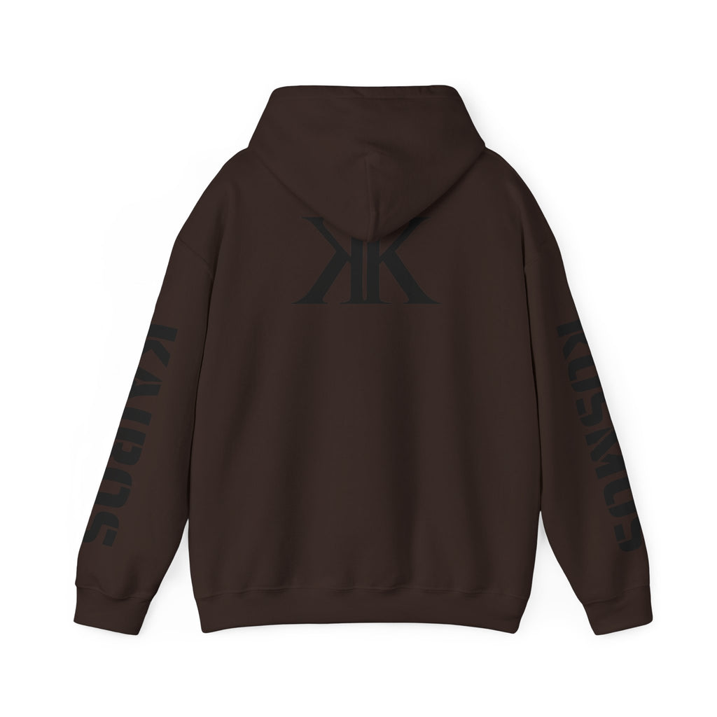 KAIROS KOSMOS Logo Hoodie — Minimalist Black Emblem Pullover