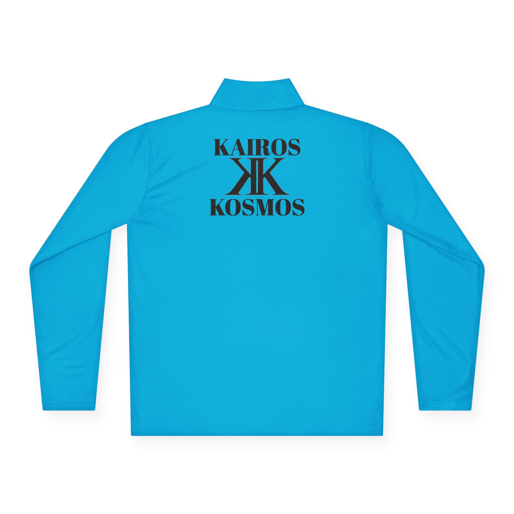 Quarter-Zip Pullover — Minimal Black KK Logo Athletic Pullover