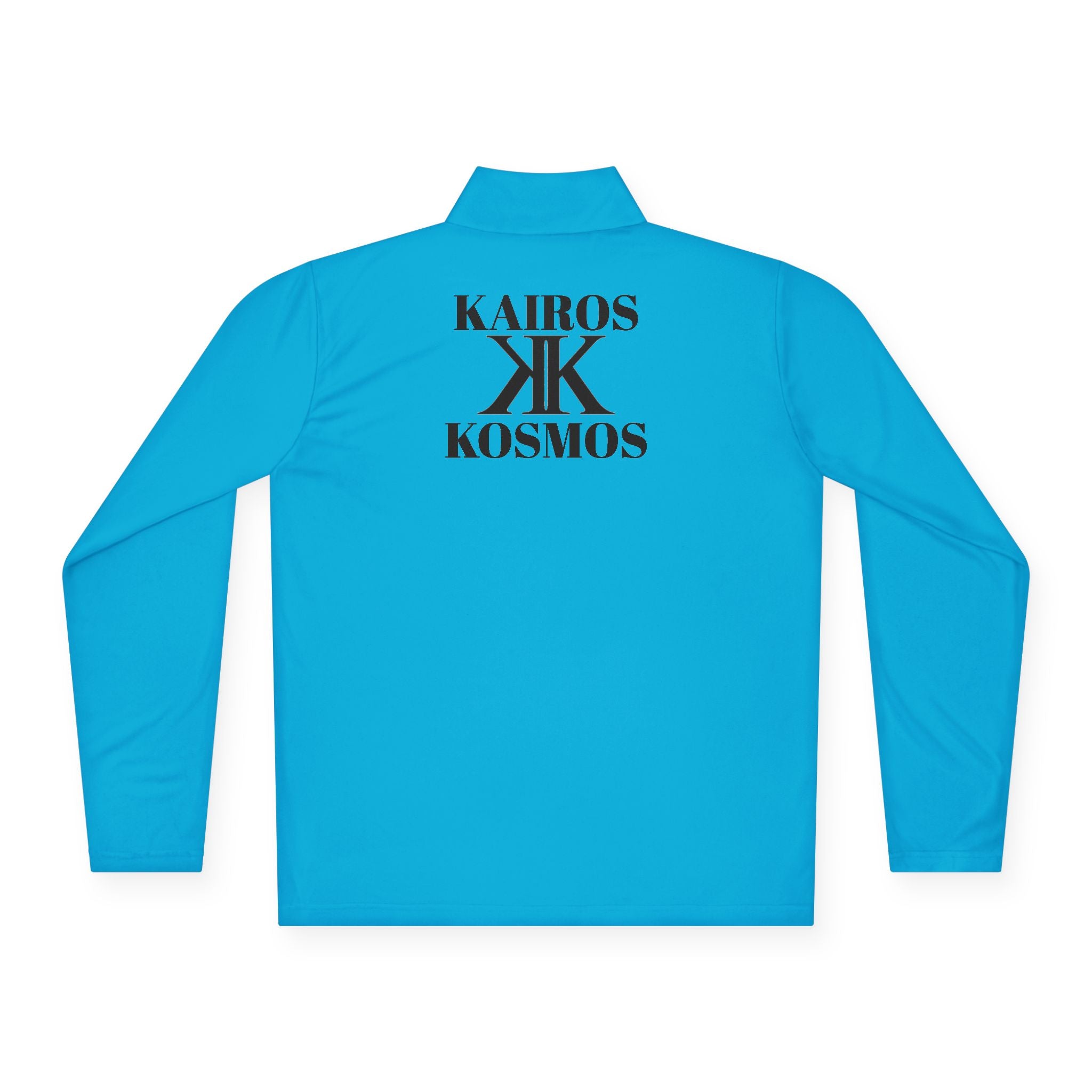Quarter-Zip Pullover — Minimal Black KK Logo Athletic Pullover