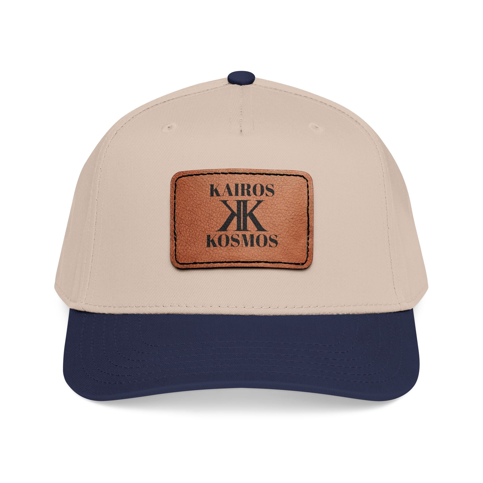 Leather Patch Baseball Cap — Kiros Kosmos Logo
