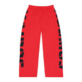RED Lounge Pants — Bold Side-Panel 'KAIROS' Men's Pajama Trousers