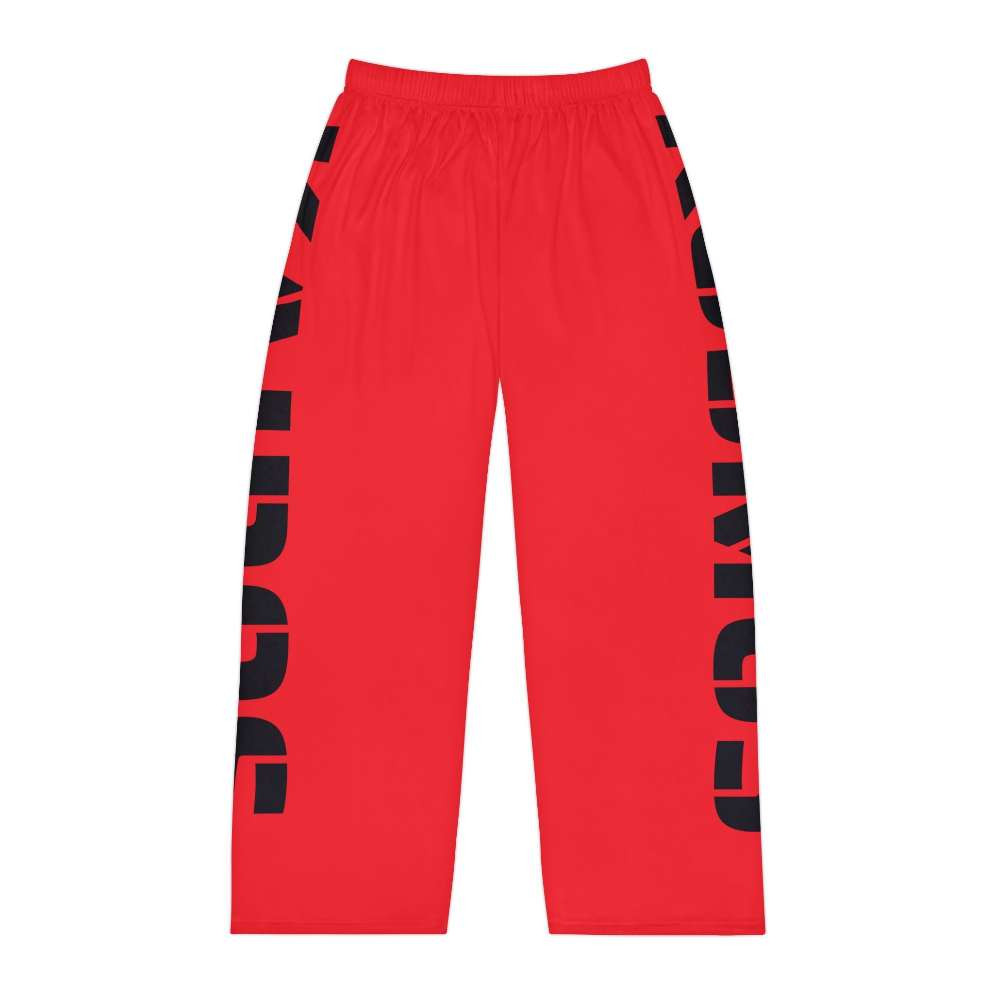 RED Lounge Pants — Bold Side-Panel 'KAIROS' Men's Pajama Trousers