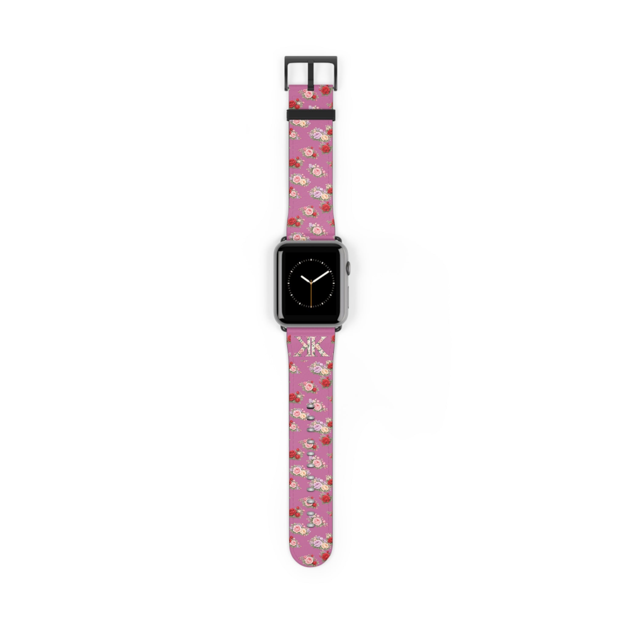 Anthos Collection Light Pink Floral Vintage Watch Band — Apple Watch Strap
