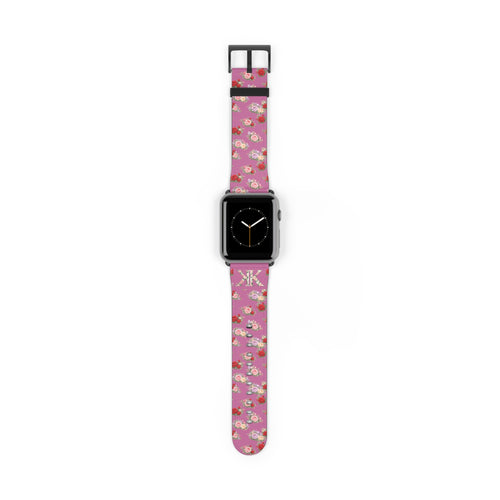 Anthos Collection Light Pink Floral Vintage Watch Band — Apple Watch Strap