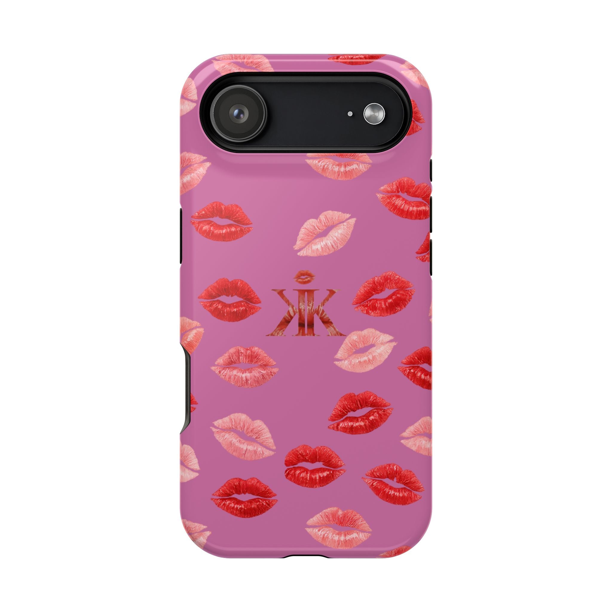 Psyche Collection Light Pink - Kiss Pattern Magnetic Impact Phone Case