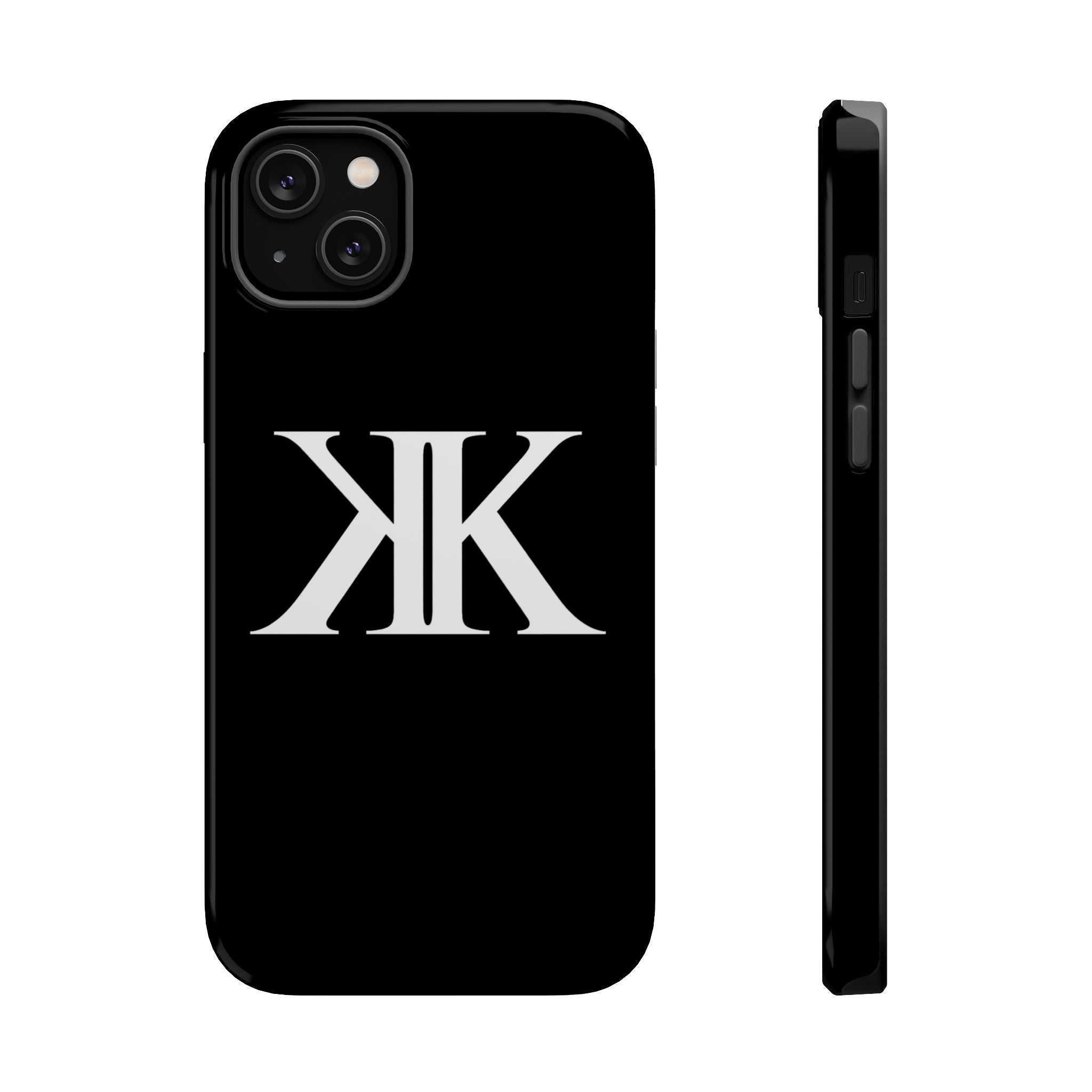 Magnetic Impact-Resistant BLACK Case with Bold KK Monogram