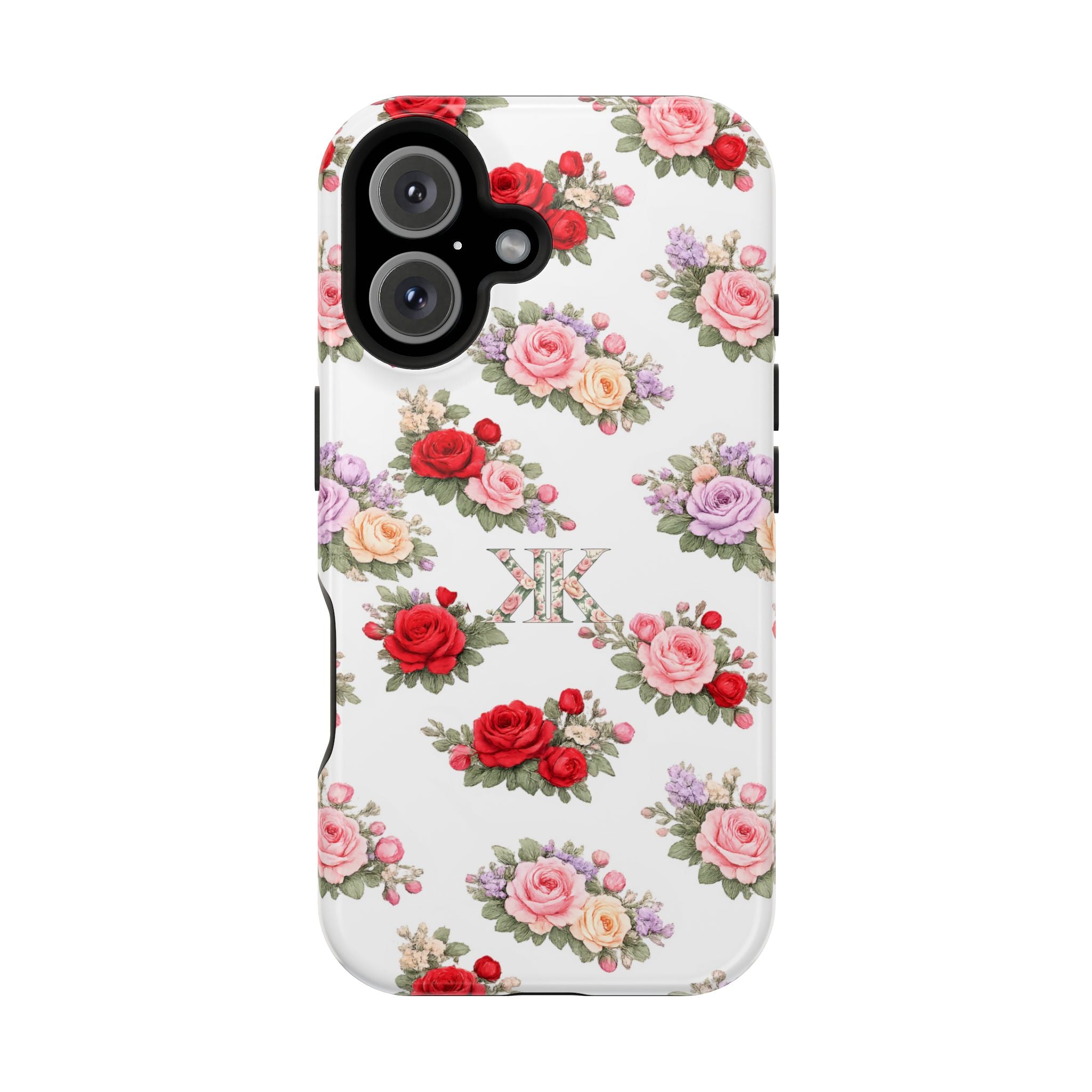 Anthos Collection Vintage Floral Rose Pattern Magnetic Impact-Resistant Phone Case