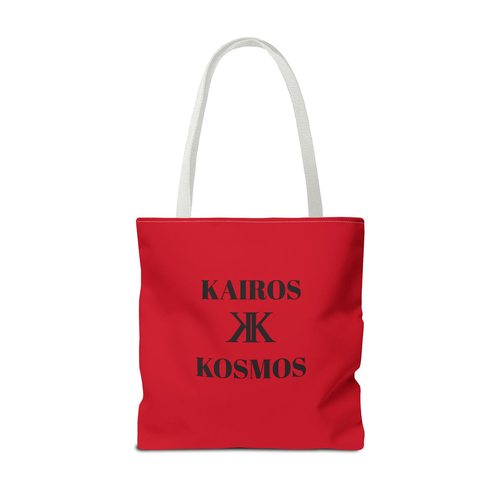 Kairos Kosmos RED Tote Bag – Minimalist Monogram Tote