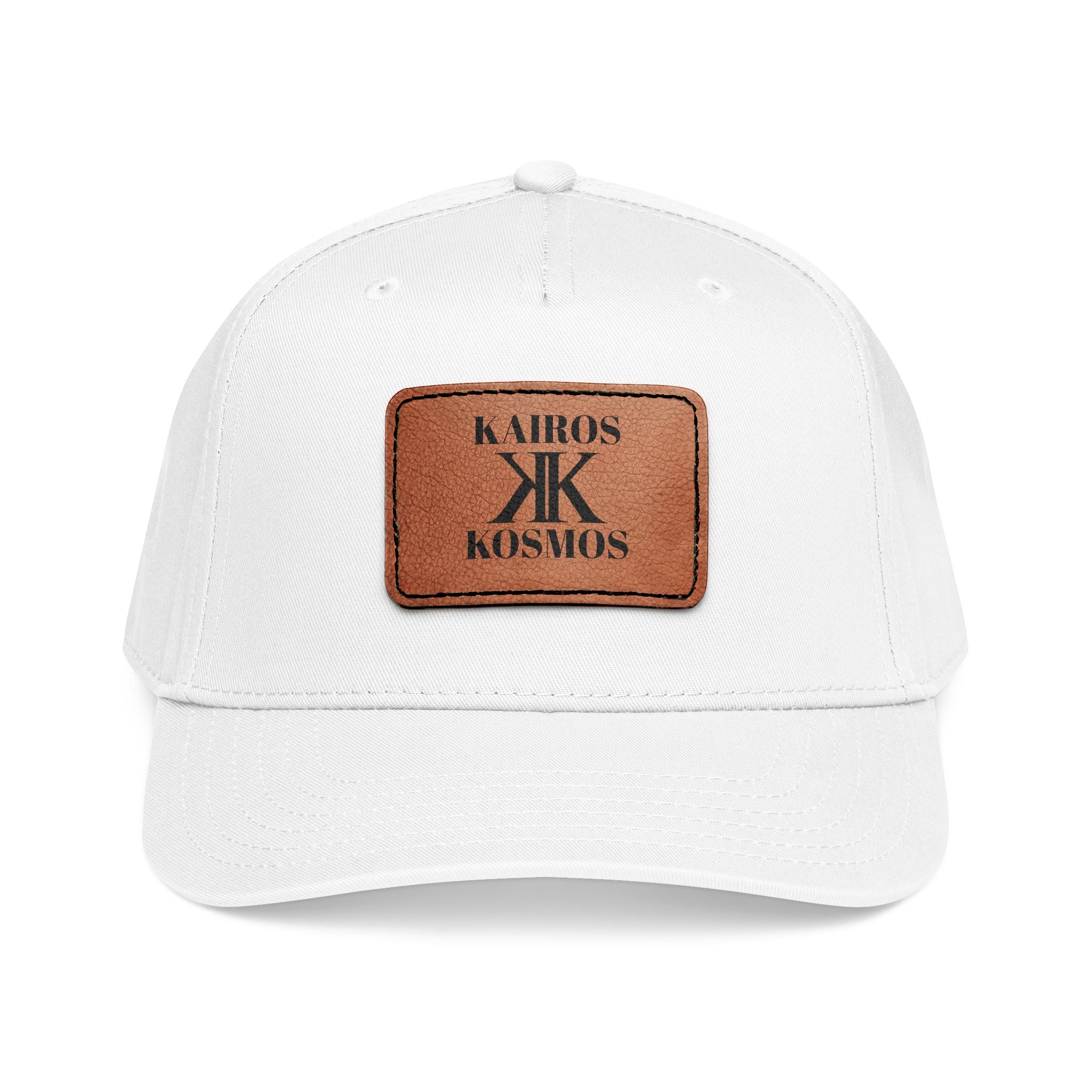 Leather Patch Baseball Cap — Kiros Kosmos Logo