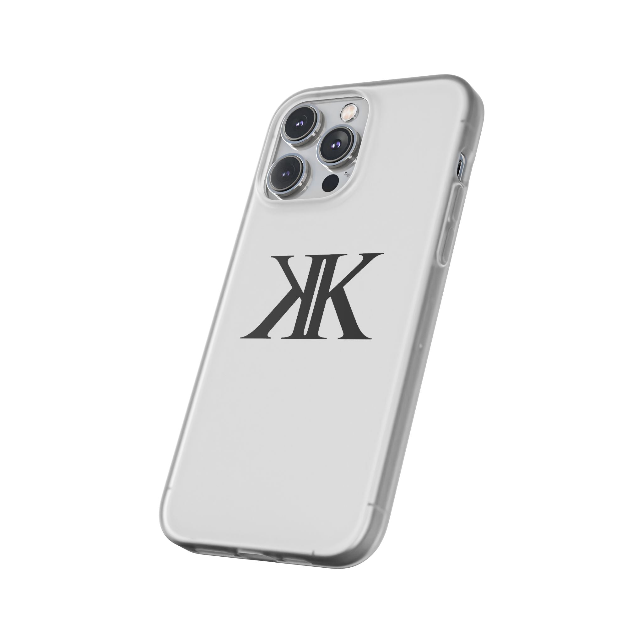 Monogram KK Phone Case — Minimalist Black Logo Flexi Case