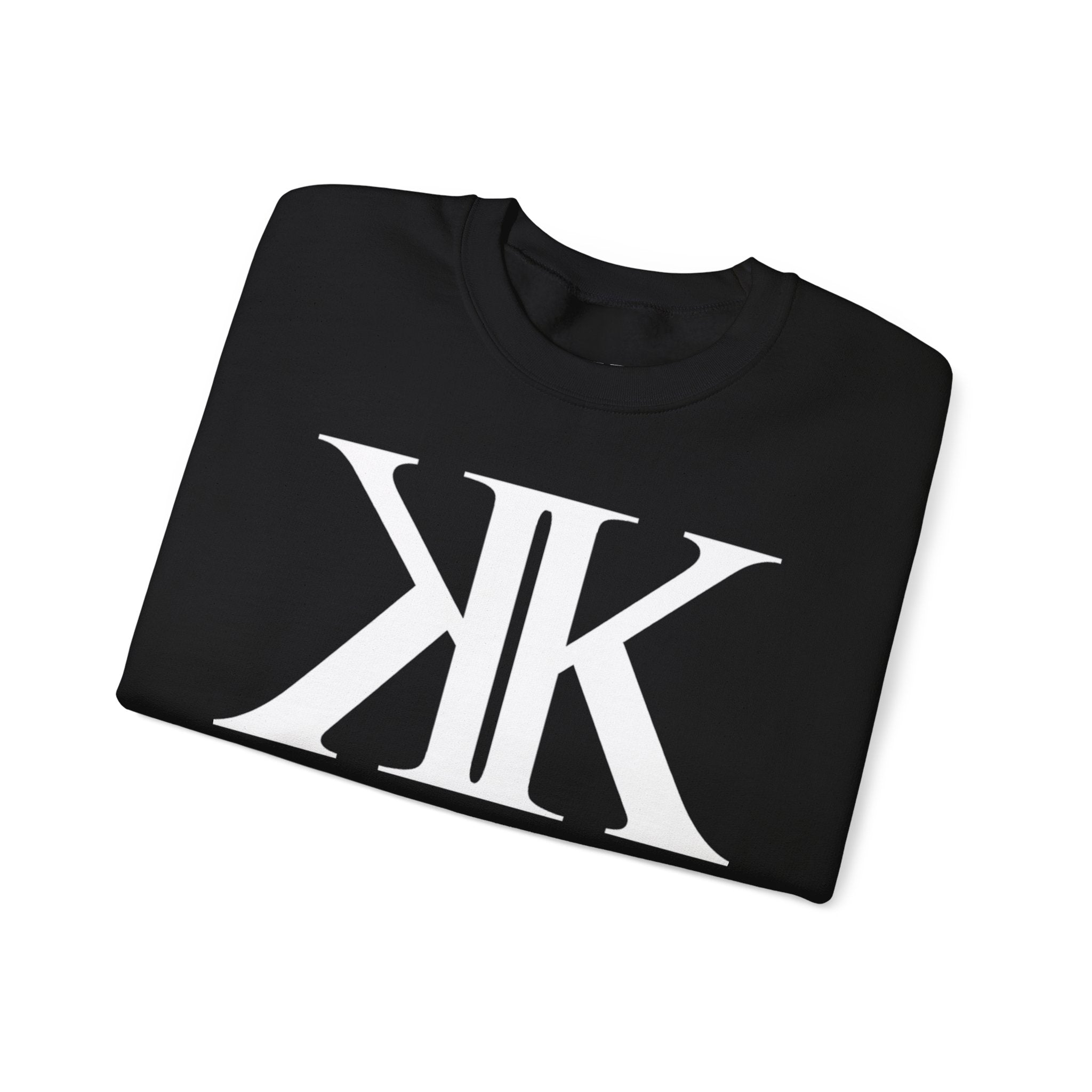 KAIROS KOSMOS Logo BLACK Crewneck Sweatshirt — Bold Sleeve Text Streetwear