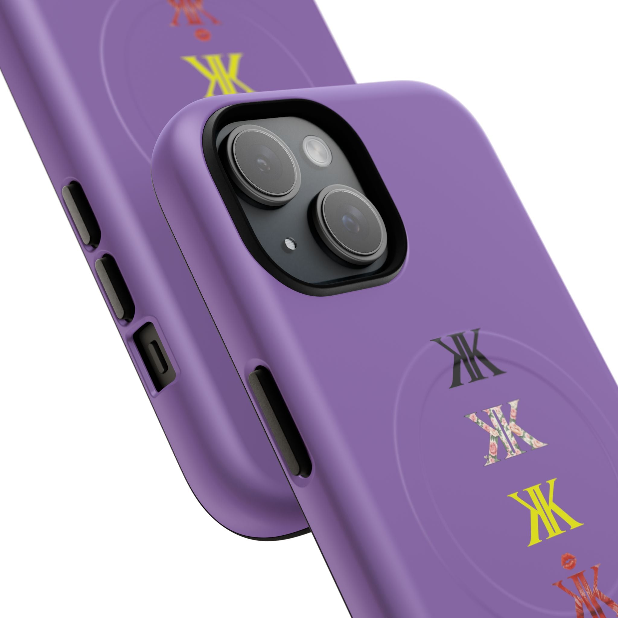 Sigil Collection Light Purple Phone Case — Minimalist Monogram Stack Tough Magnetic Case