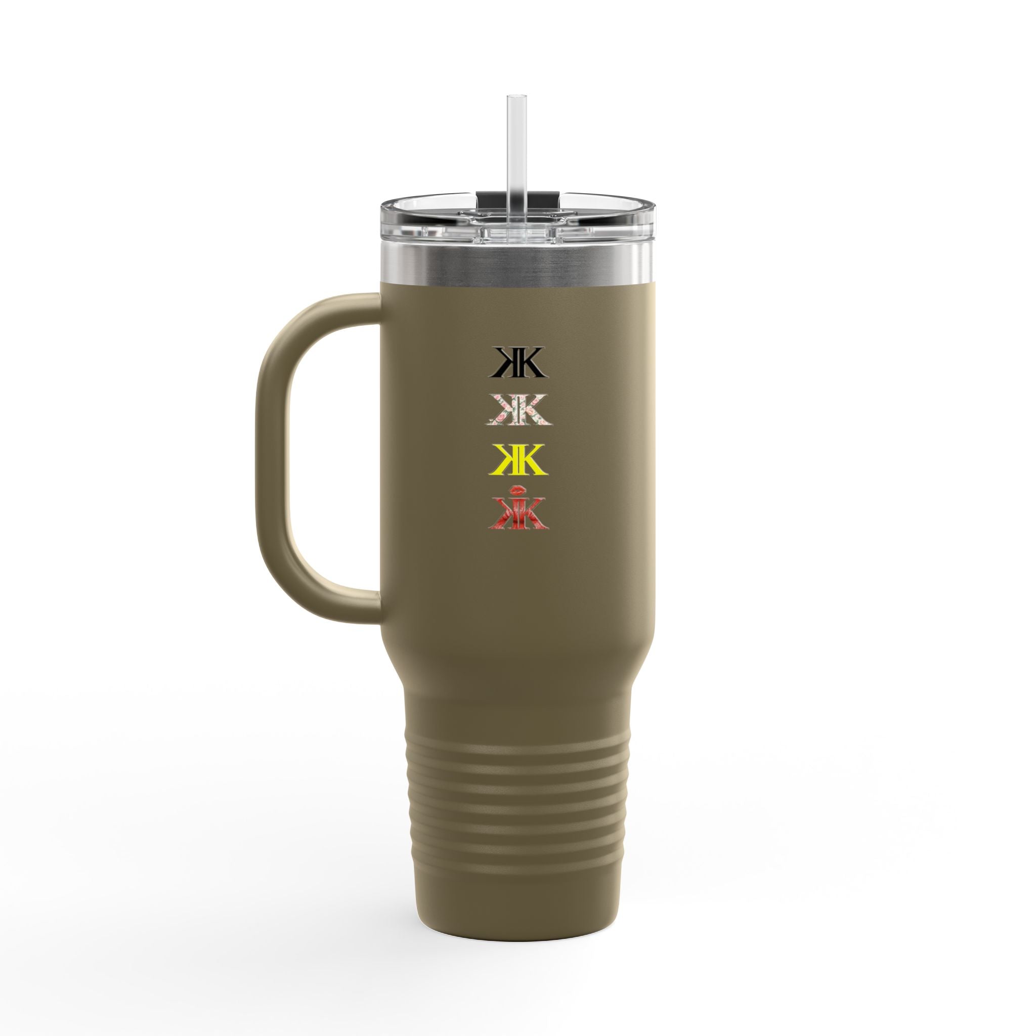 Sigil Collection 40oz Insulated Travel Mug — Vertical Monogram