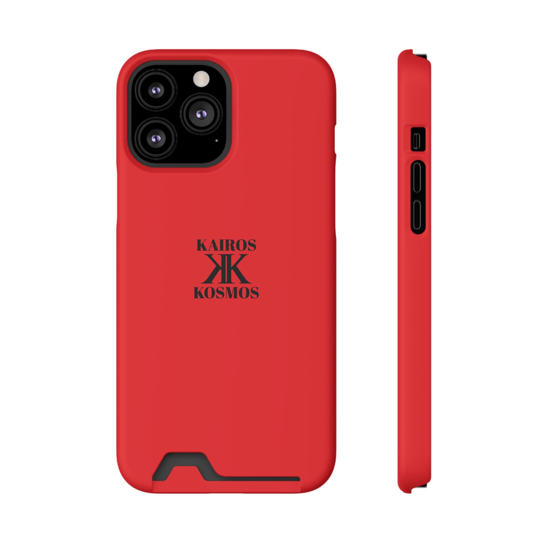 Kairos Kosmos RED Cardholder Phone Case — Slim Protective Wallet Case