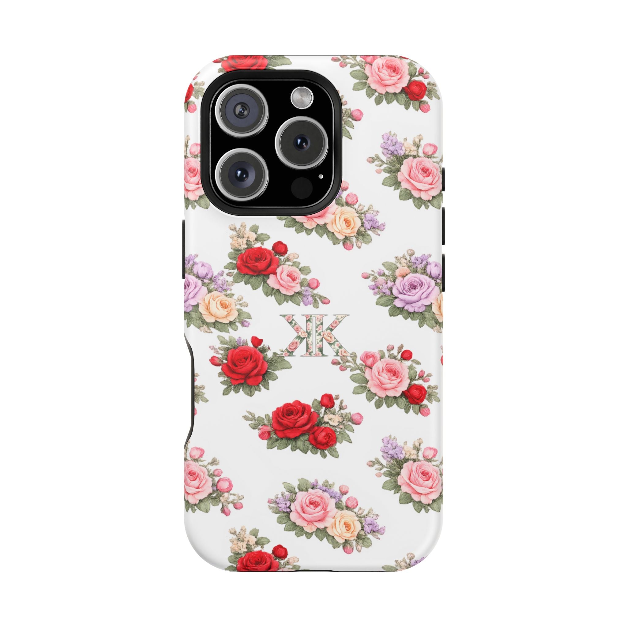 Anthos Collection Vintage Floral Rose Pattern Magnetic Impact-Resistant Phone Case