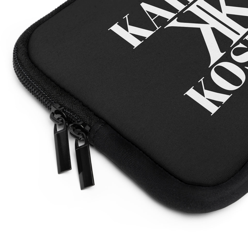 Kairos Kosmos BLACK Laptop Sleeve — Minimalist Monogram Protective Case