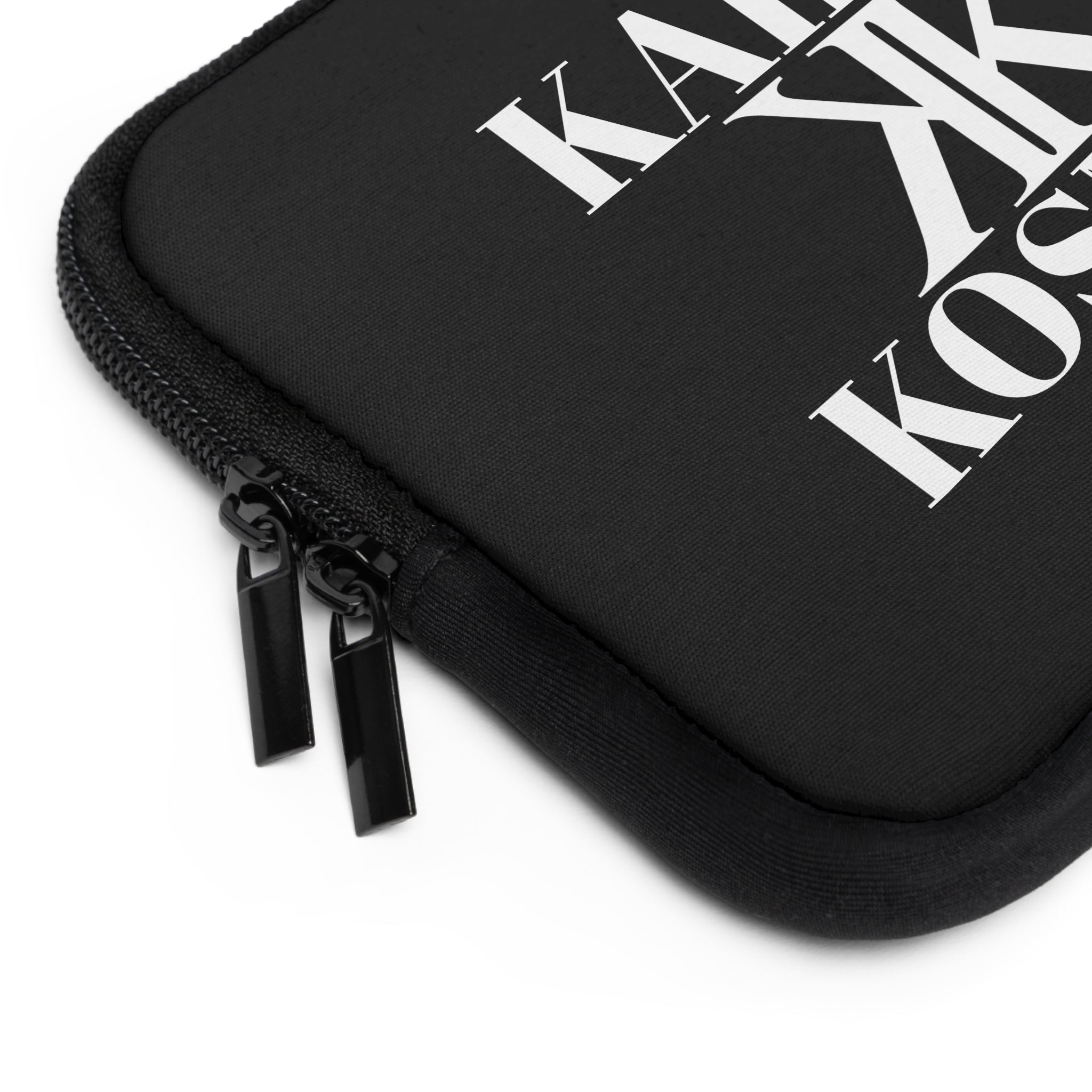 Kairos Kosmos BLACK Laptop Sleeve — Minimalist Monogram Protective Case