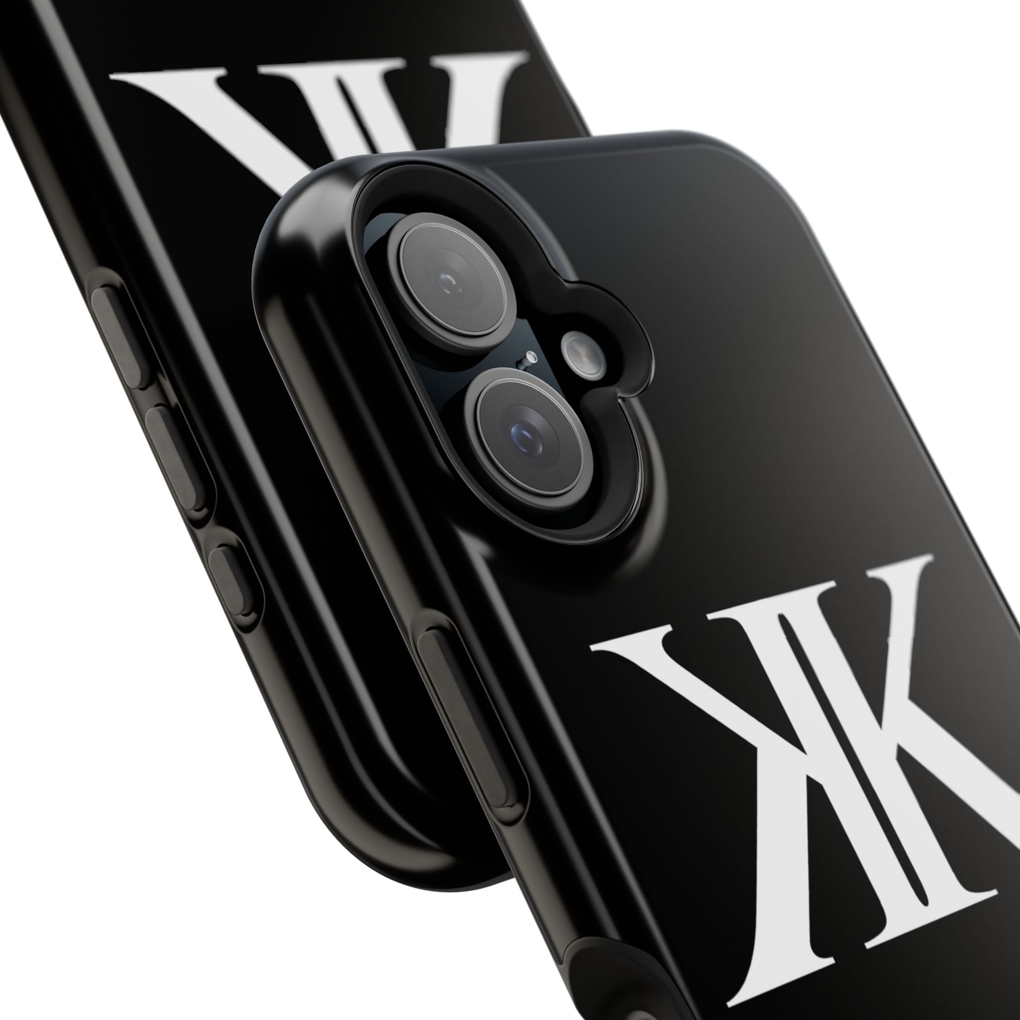 Magnetic Impact-Resistant BLACK Case with Bold KK Monogram