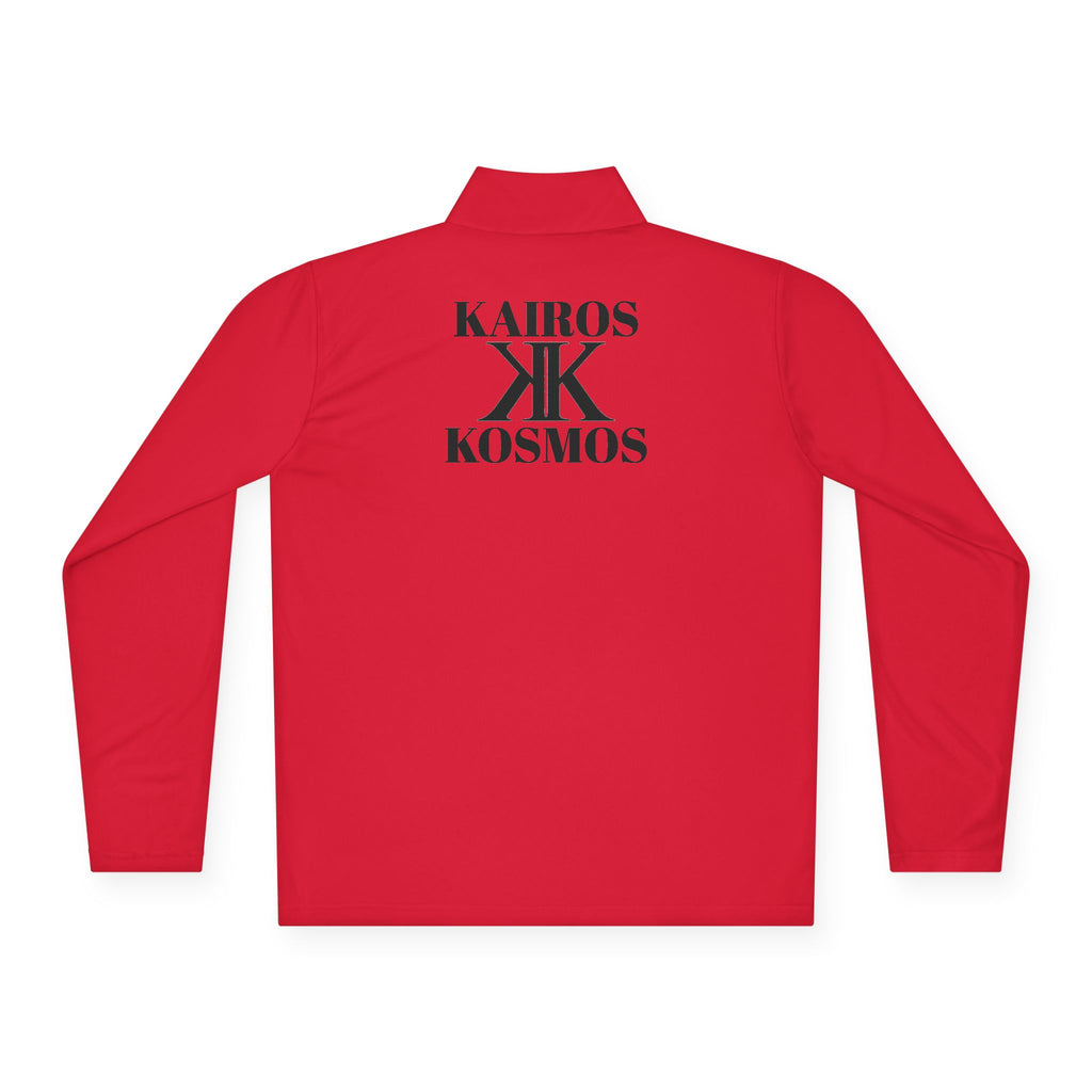 Quarter-Zip Pullover RED with Minimal KK Logo