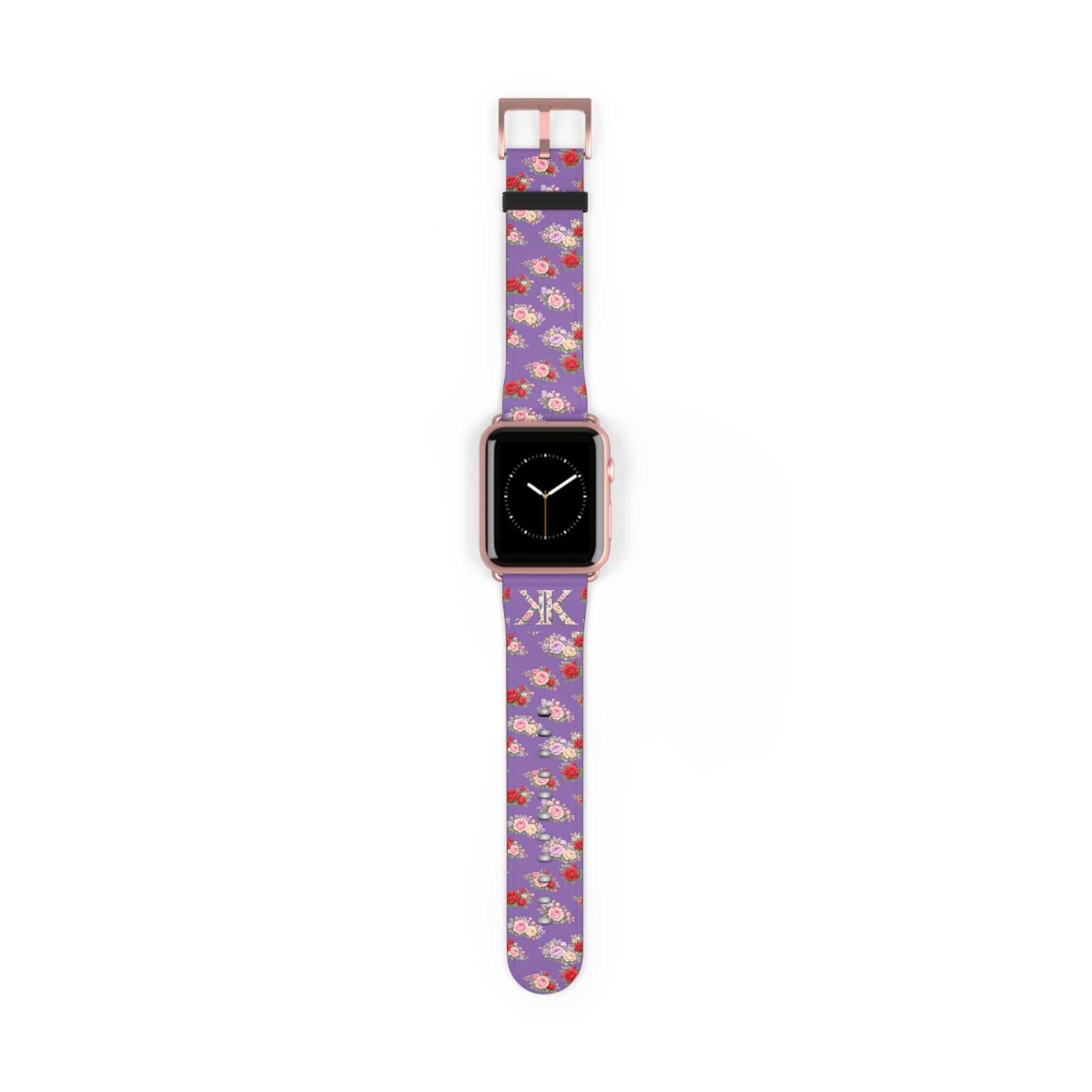 Anthos Collection Light Purple Floral Vintage Watch Band —  Apple Watch Strap